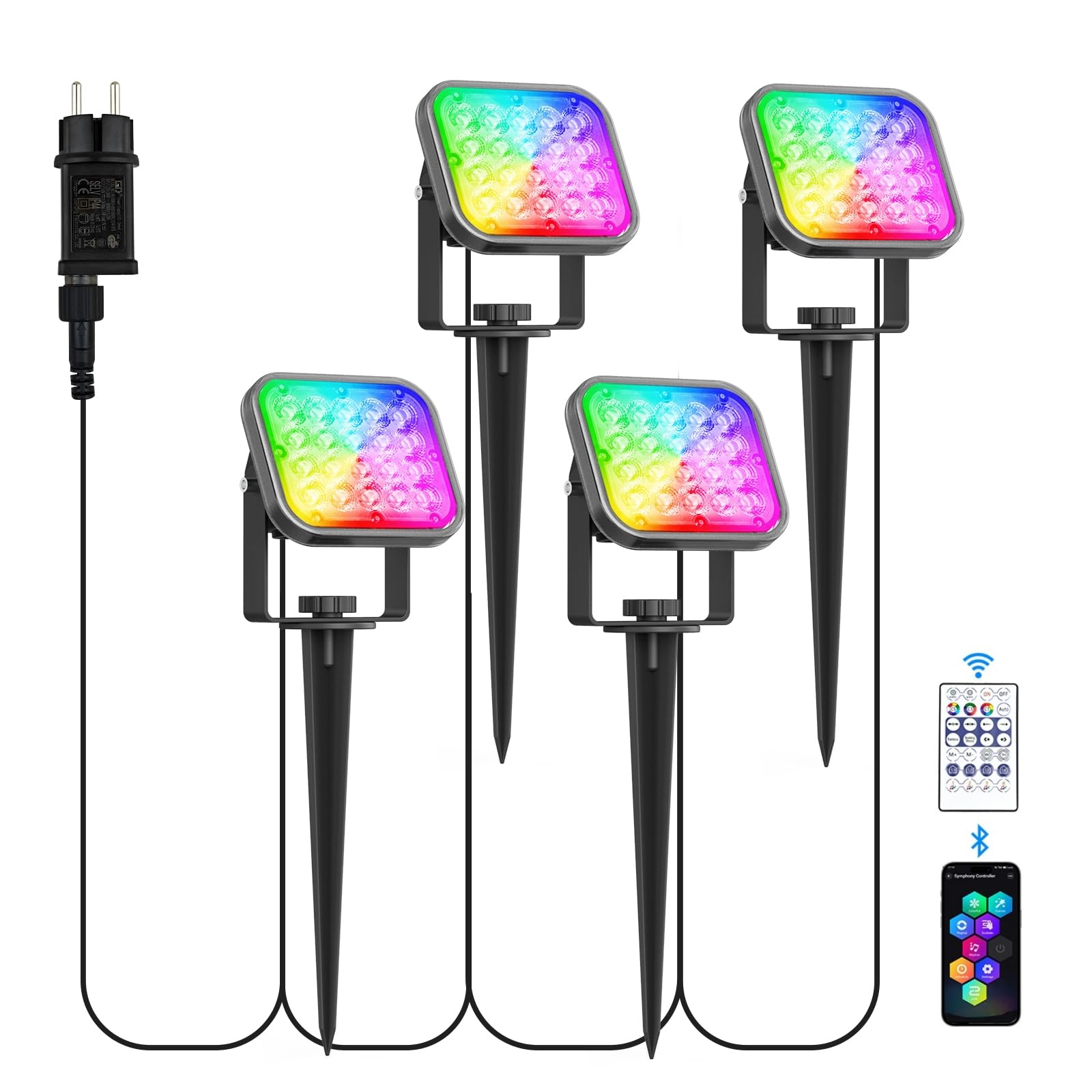 Natpow Illuminazione Giardino LED RGB con App Bluetooth