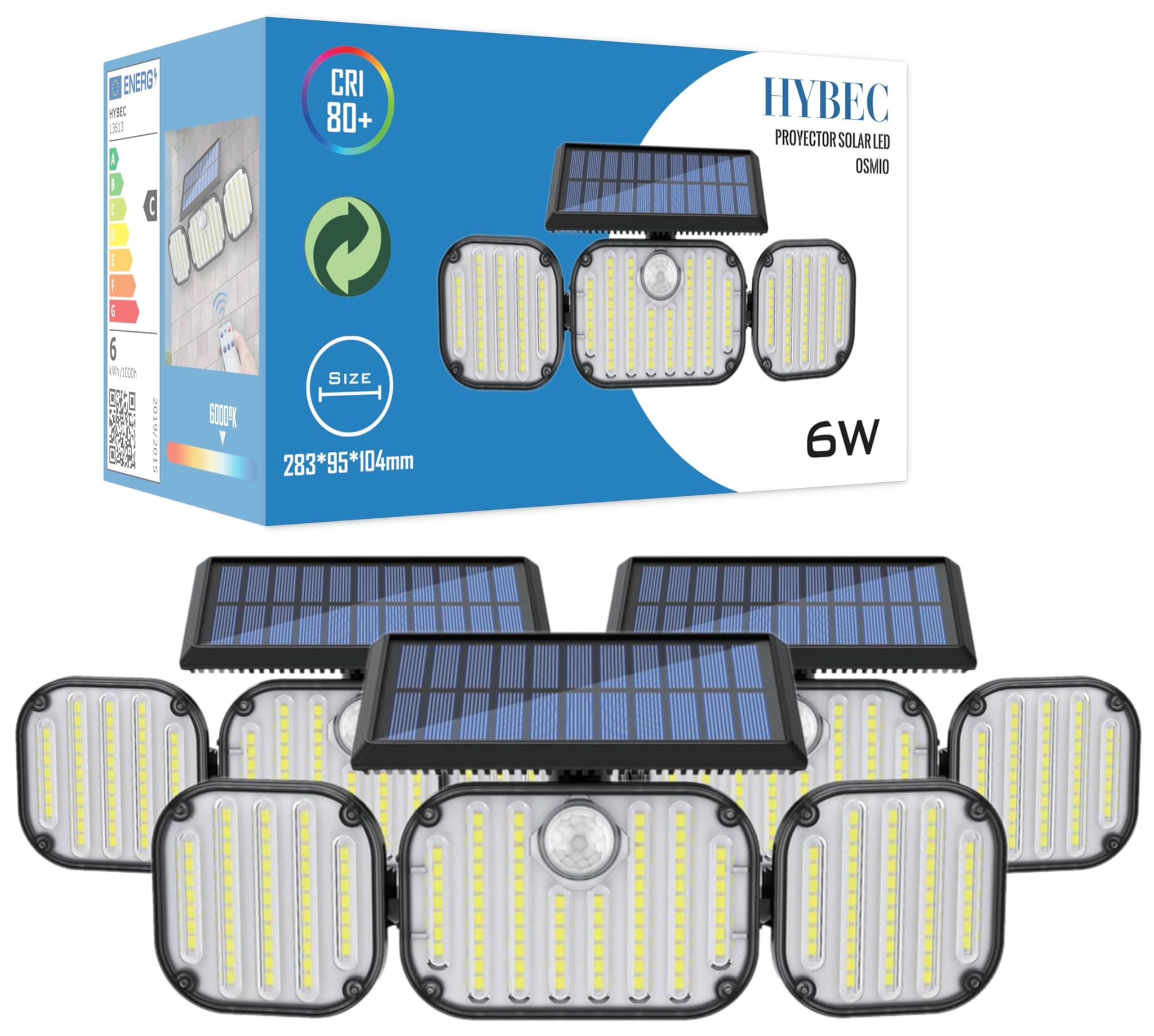 Hybec Luci Solari da Giardino con Sensore di Movimento (3 Pack)