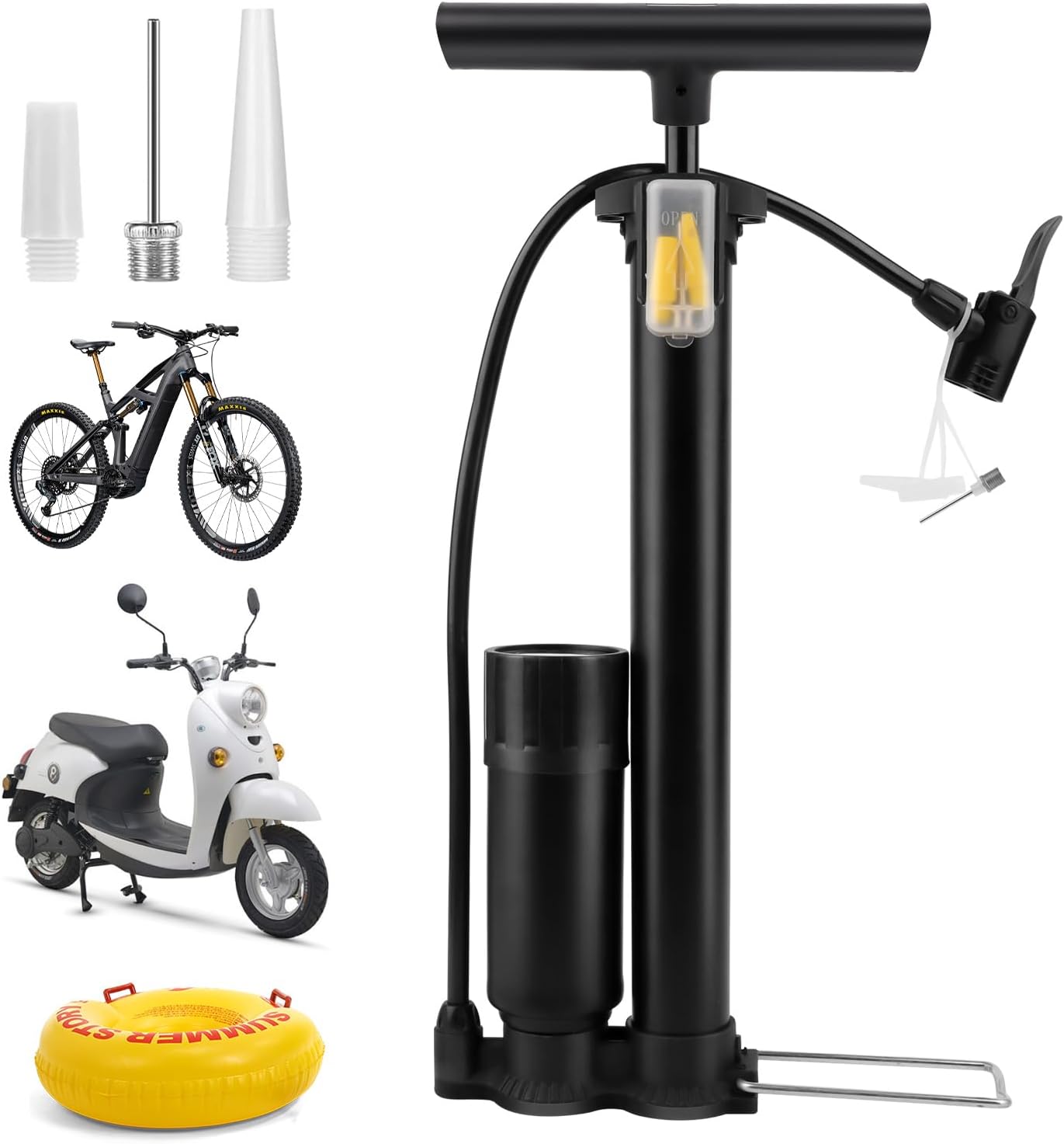 Mxtimwan Pompa Aria Bici con Manometro 160 PSI - immagine 1