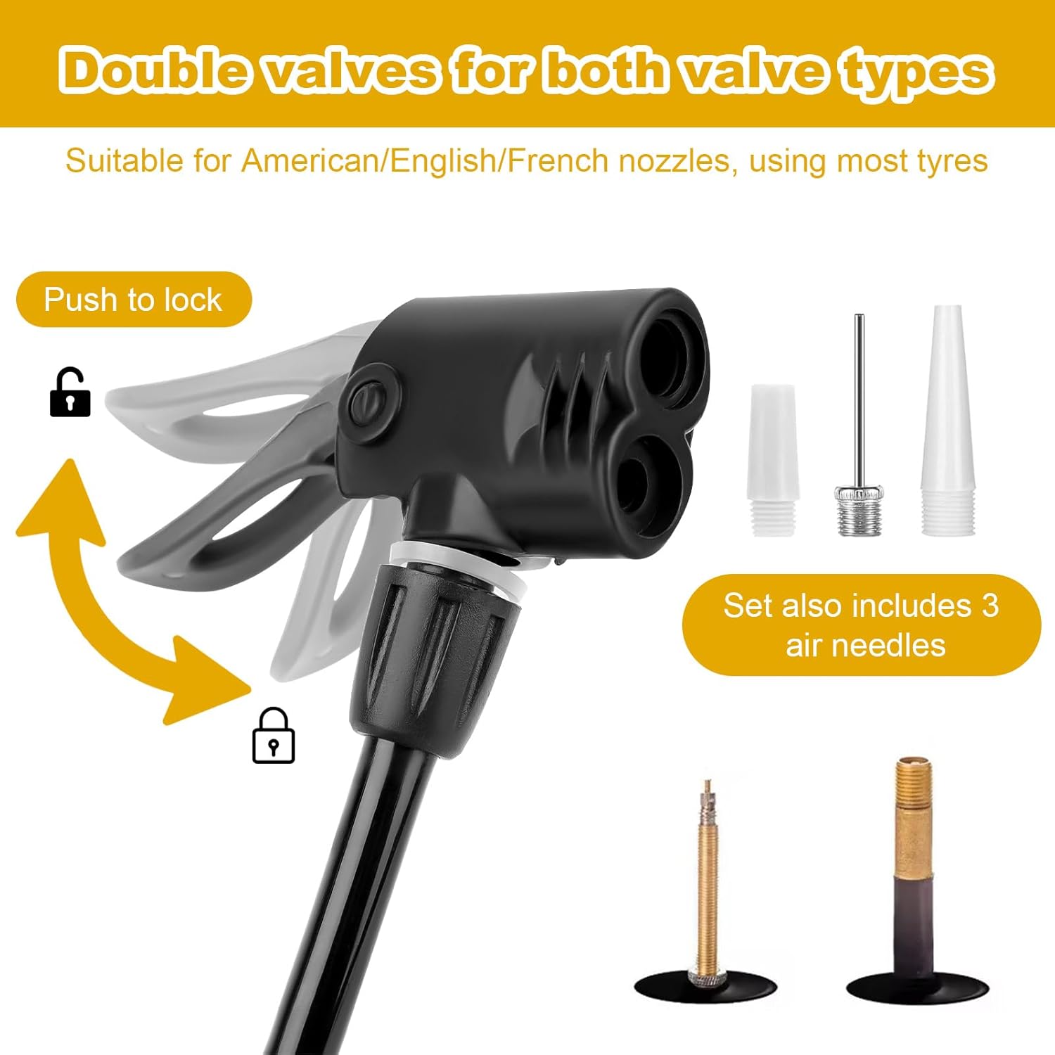 Mxtimwan Pompa Aria Bici con Manometro 160 PSI - immagine 3