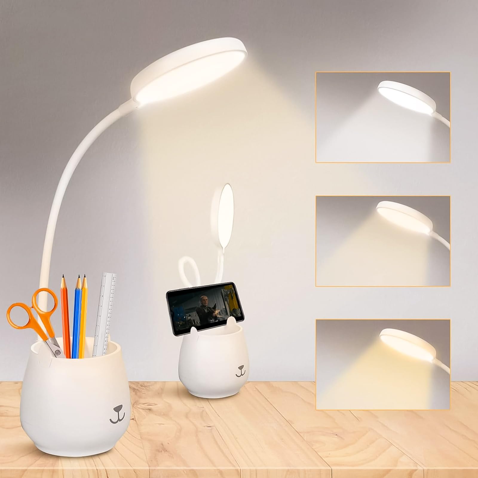 URAQT Lampada da Scrivania 24 LED Dimmerabile
