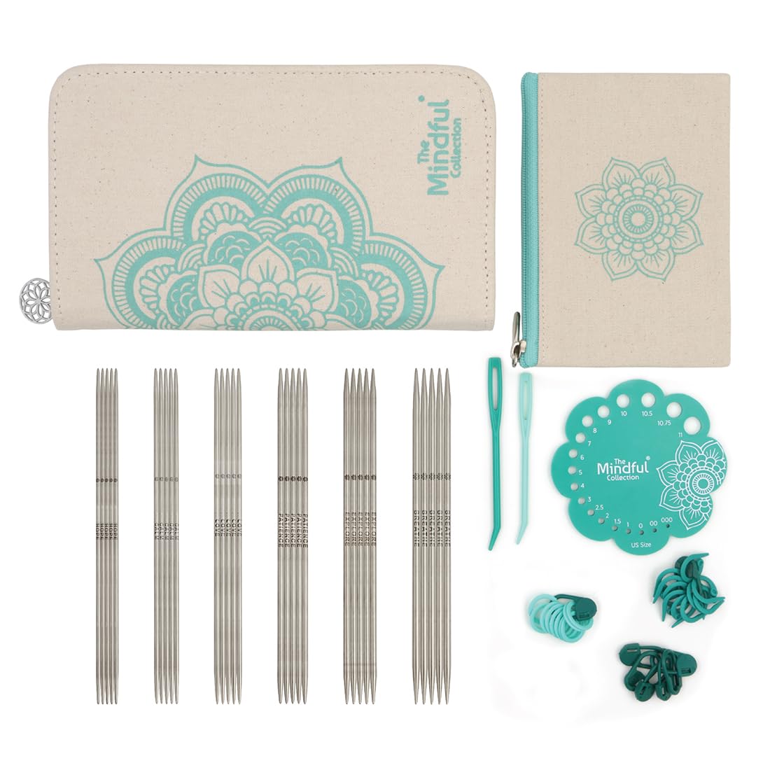 Knitpro Set di Ferri a Doppia Punta Mindful - 6 Ferri