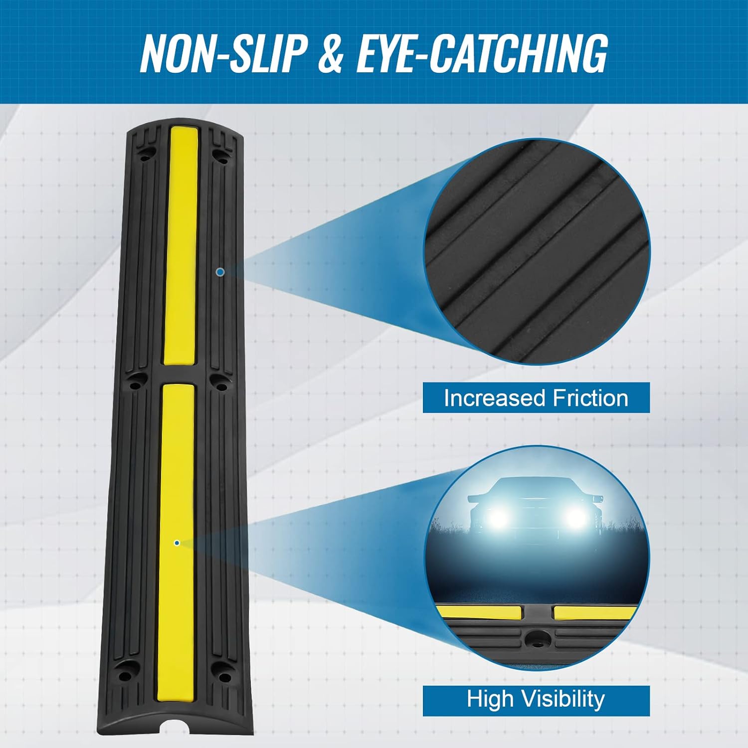 Vevor Passacavo in Gomma da 4 Pezzi per Pavimento - immagine 10