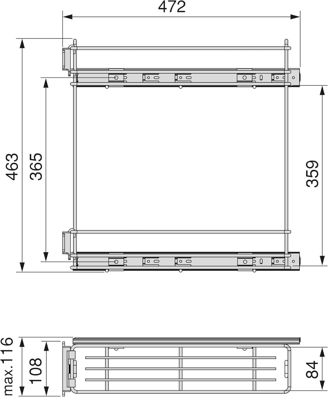 Emuca Carrello Portabottiglie Estraibile per Cucina - immagine 2