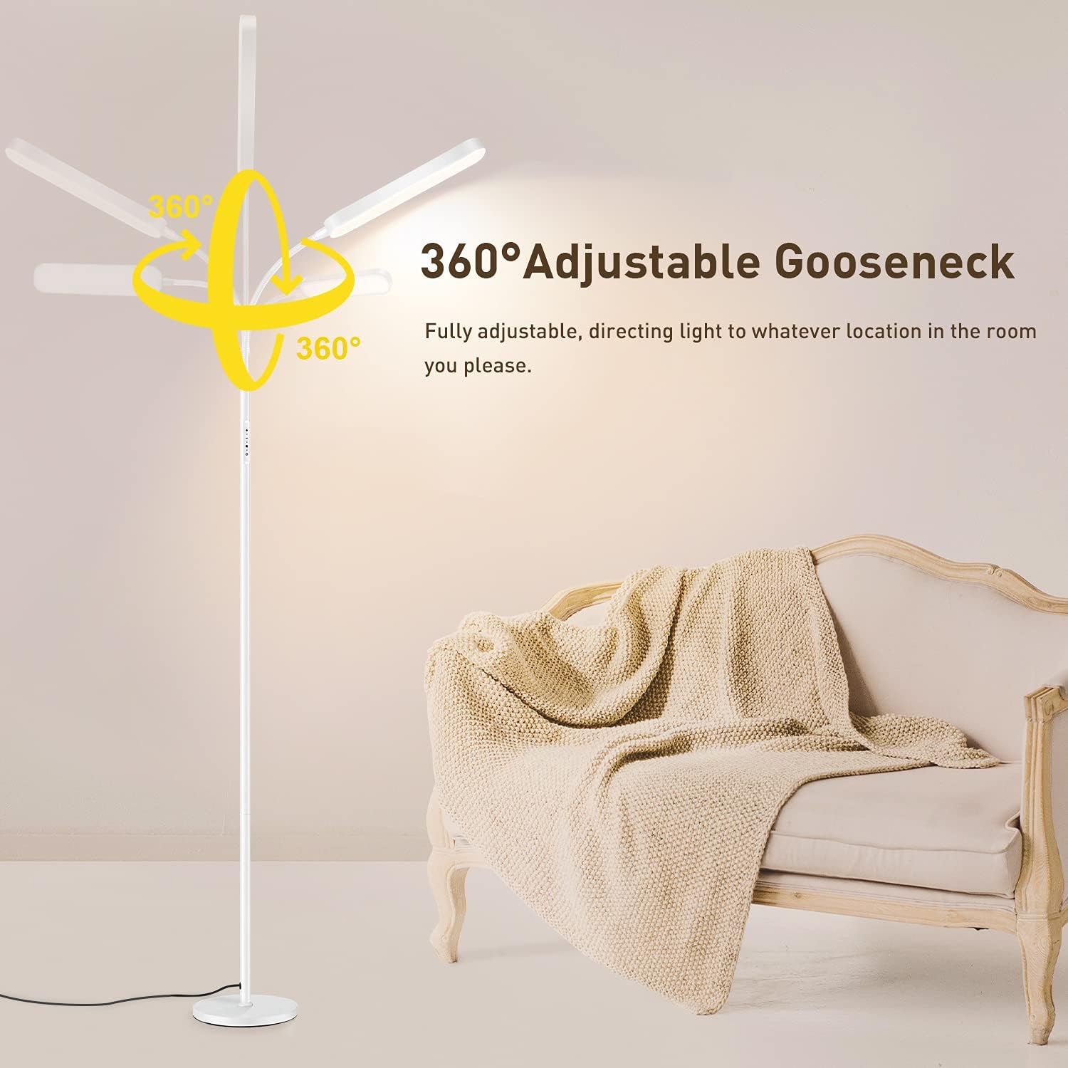 OUTON Lampada da Terra LED Dimmerabile 12W 1200LM - immagine 6