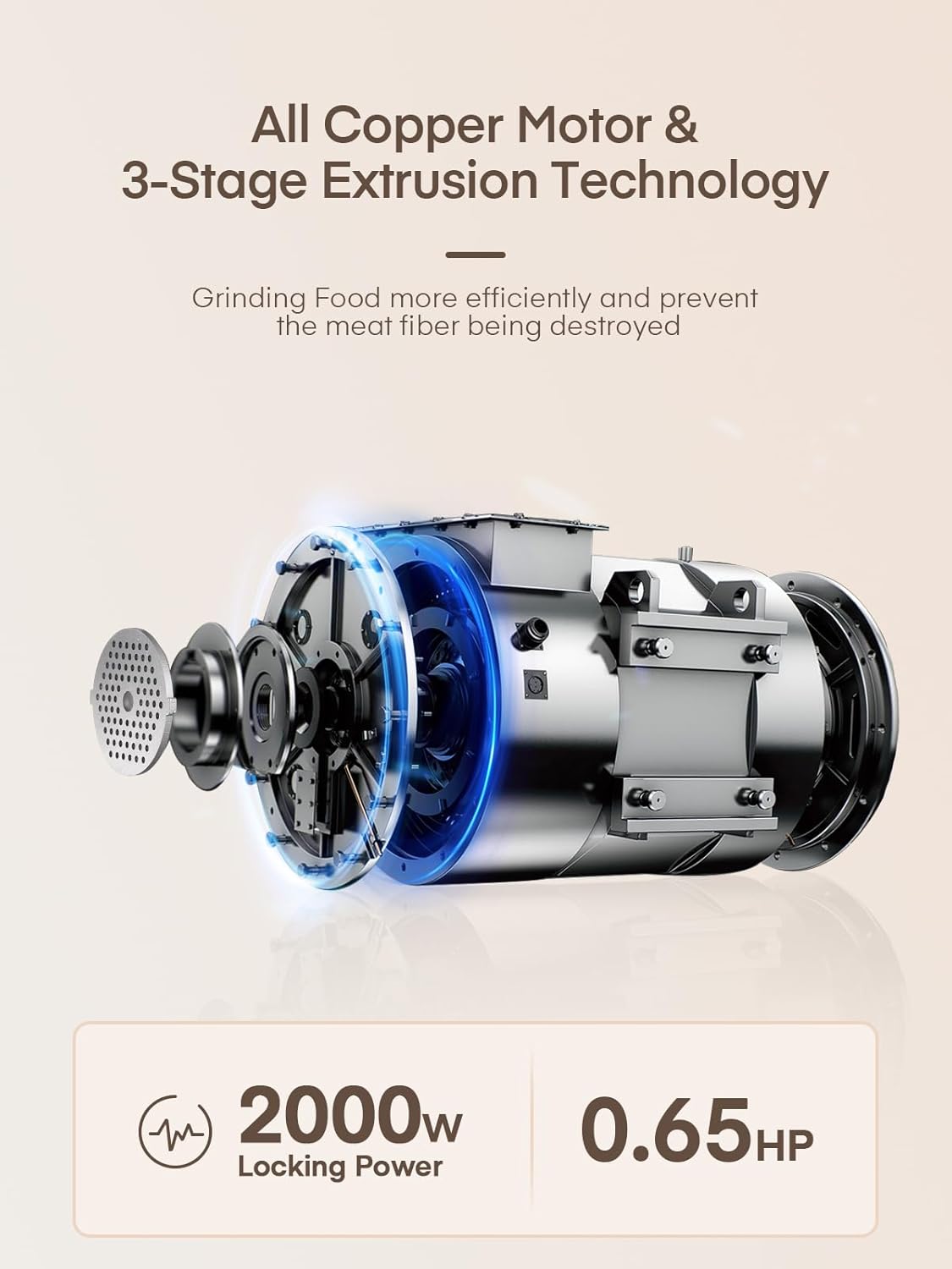 Tritacarne Elettrico 3 in 1 - 300W (2000W max) - immagine 3