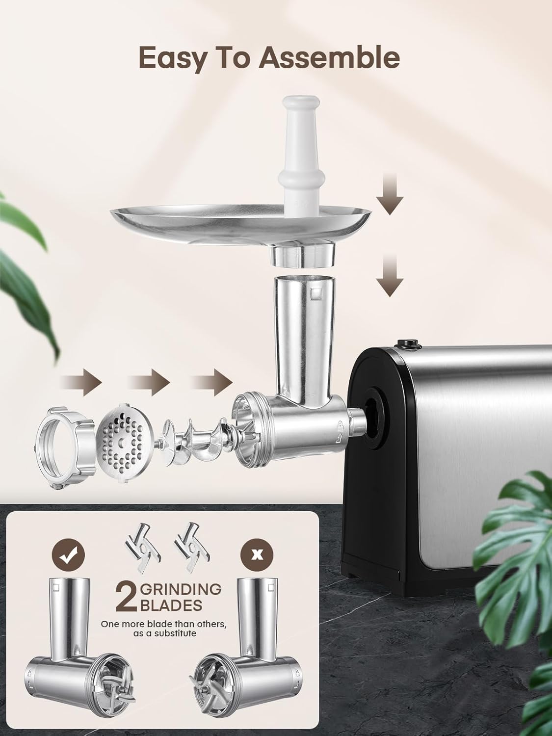 Tritacarne Elettrico 3 in 1 - 300W (2000W max) - immagine 5