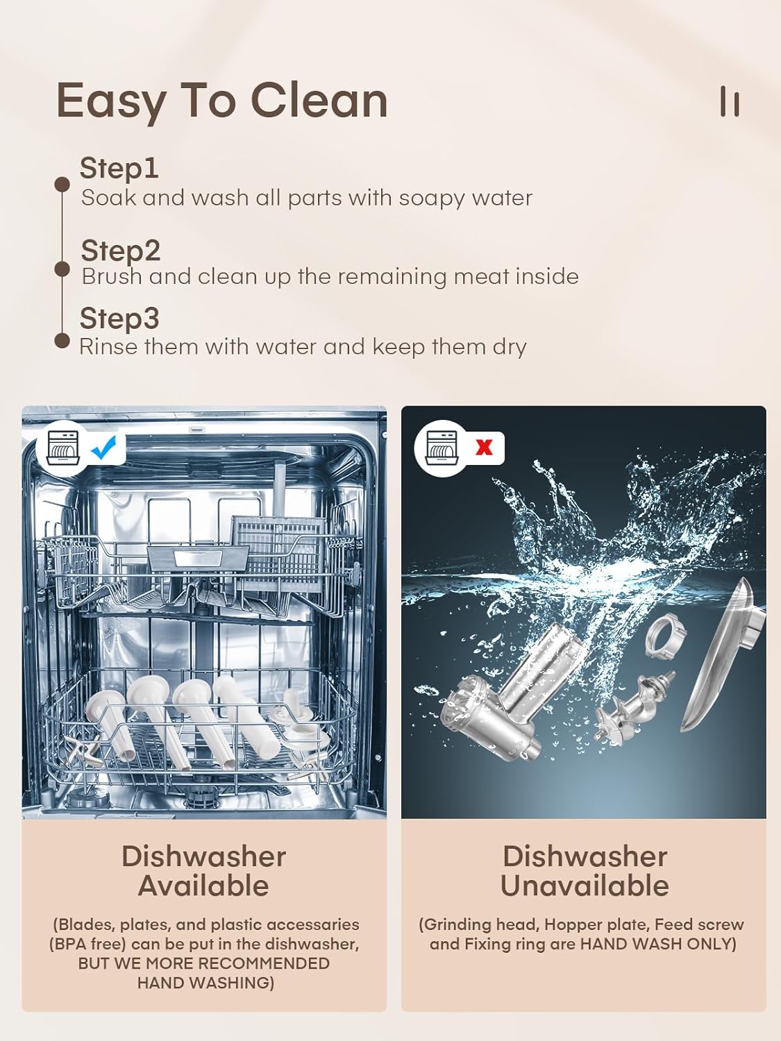 Tritacarne Elettrico 3 in 1 - 300W (2000W max) - immagine 6