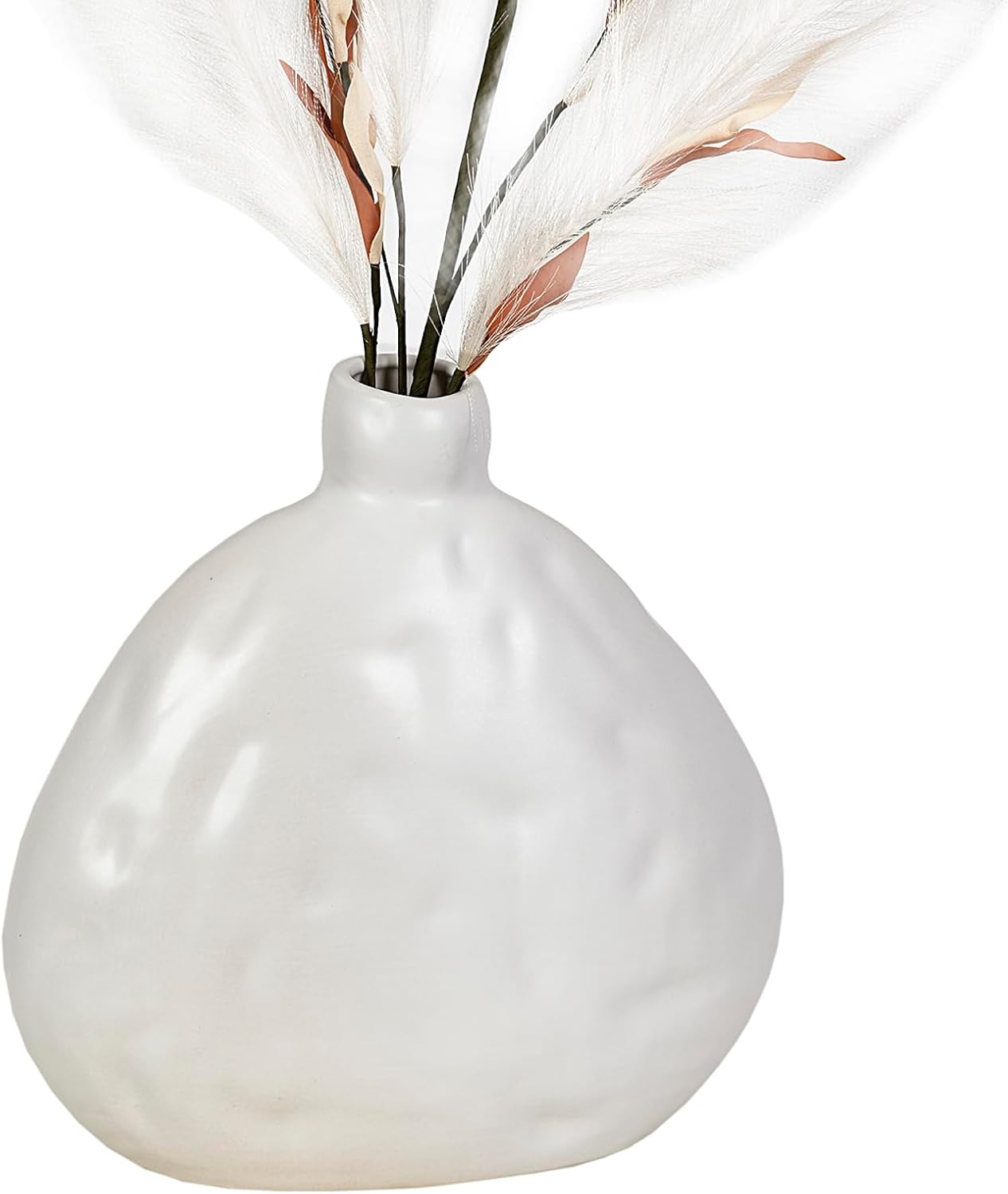 FLORERO CERAMICA BLANCO MATE