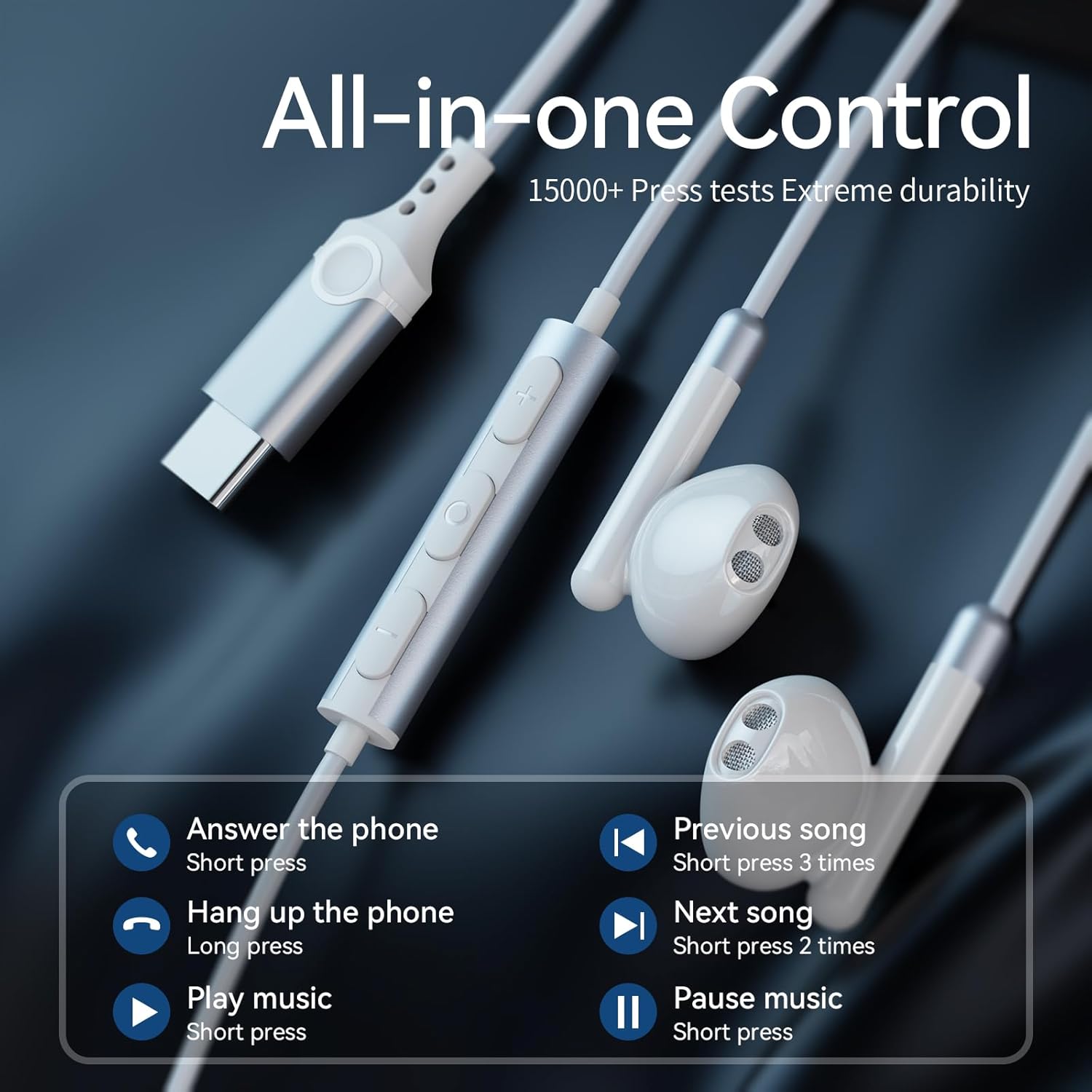 Cuffie USB-C In-Ear con Microfono - immagine 2