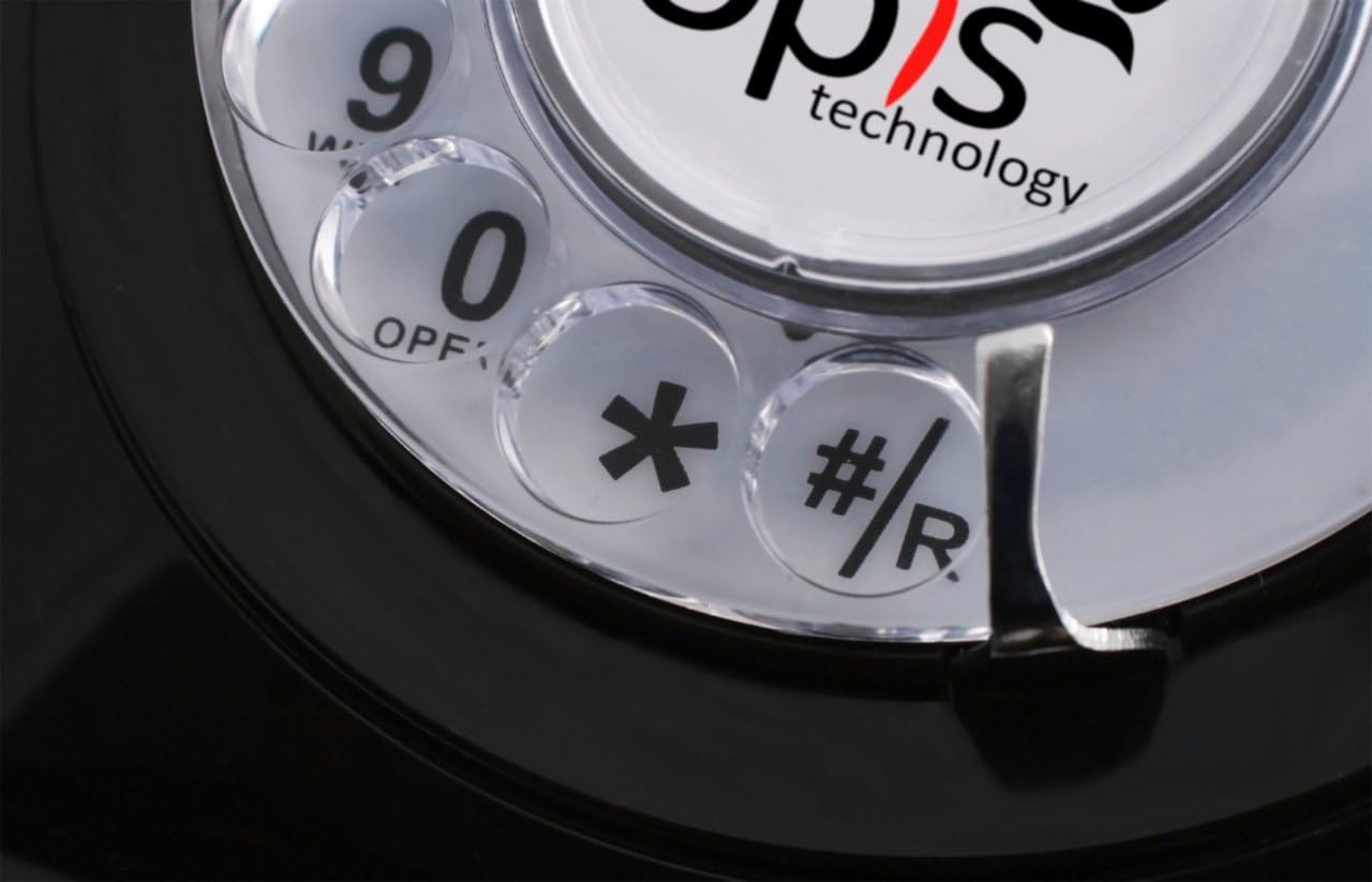 Opis Technology 60s Mobile 4G - Telefono da Tavolo Retrò, Nero - immagine 4