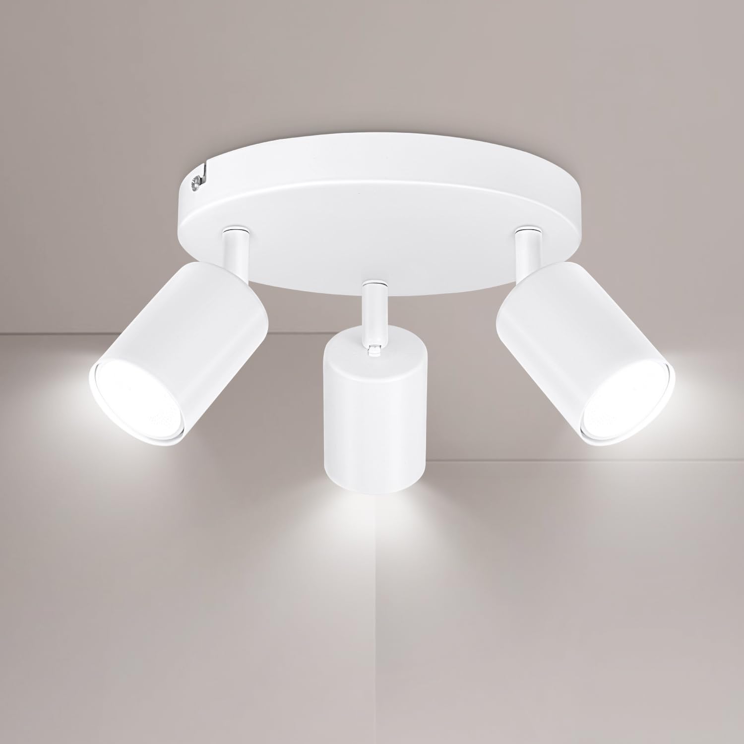 Ketom Faretti da Soffitto Orientabili GU10 (3 Luci Rotonde)