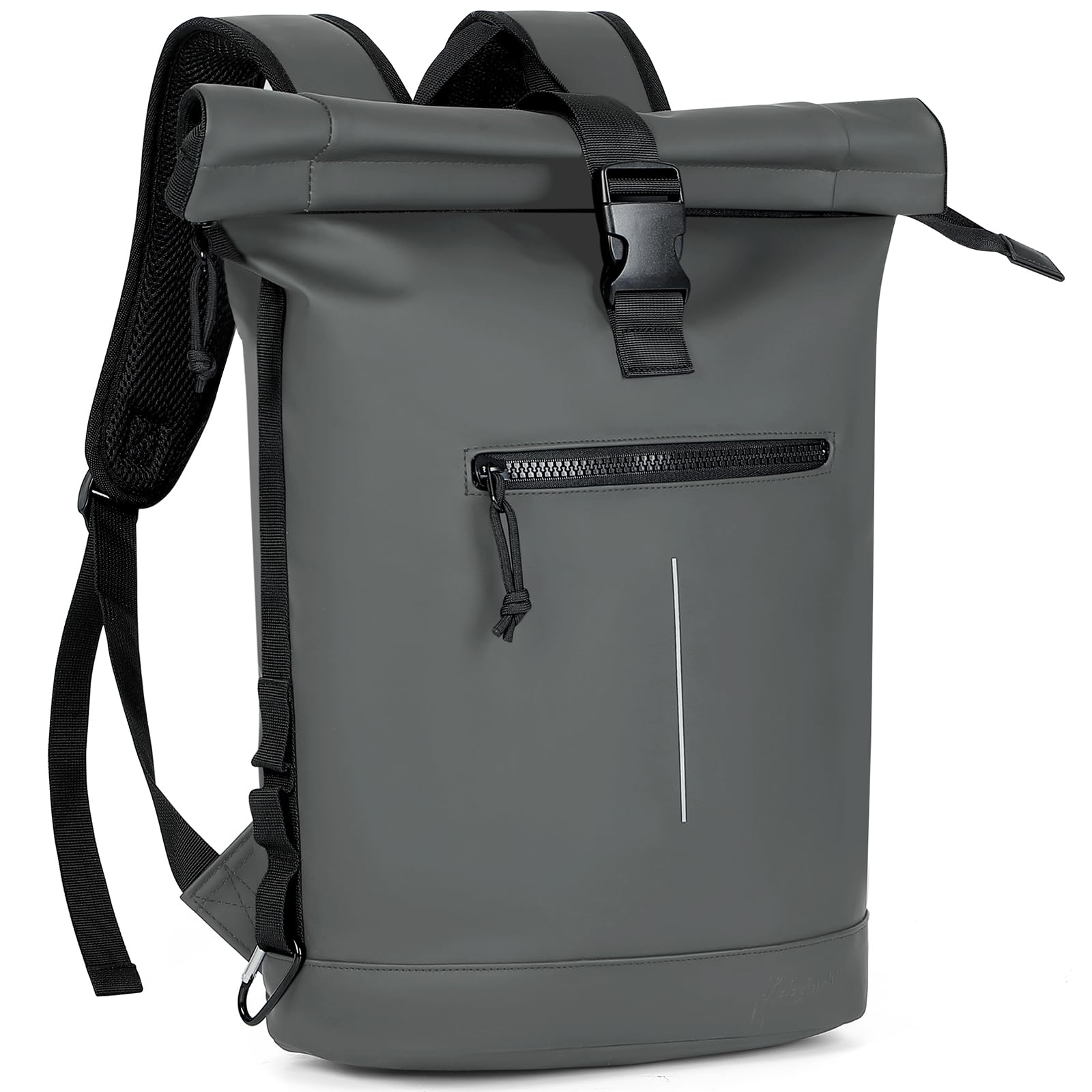Lekeinchi Zaino Rolltop Porta PC 17 Pollici, Grigio