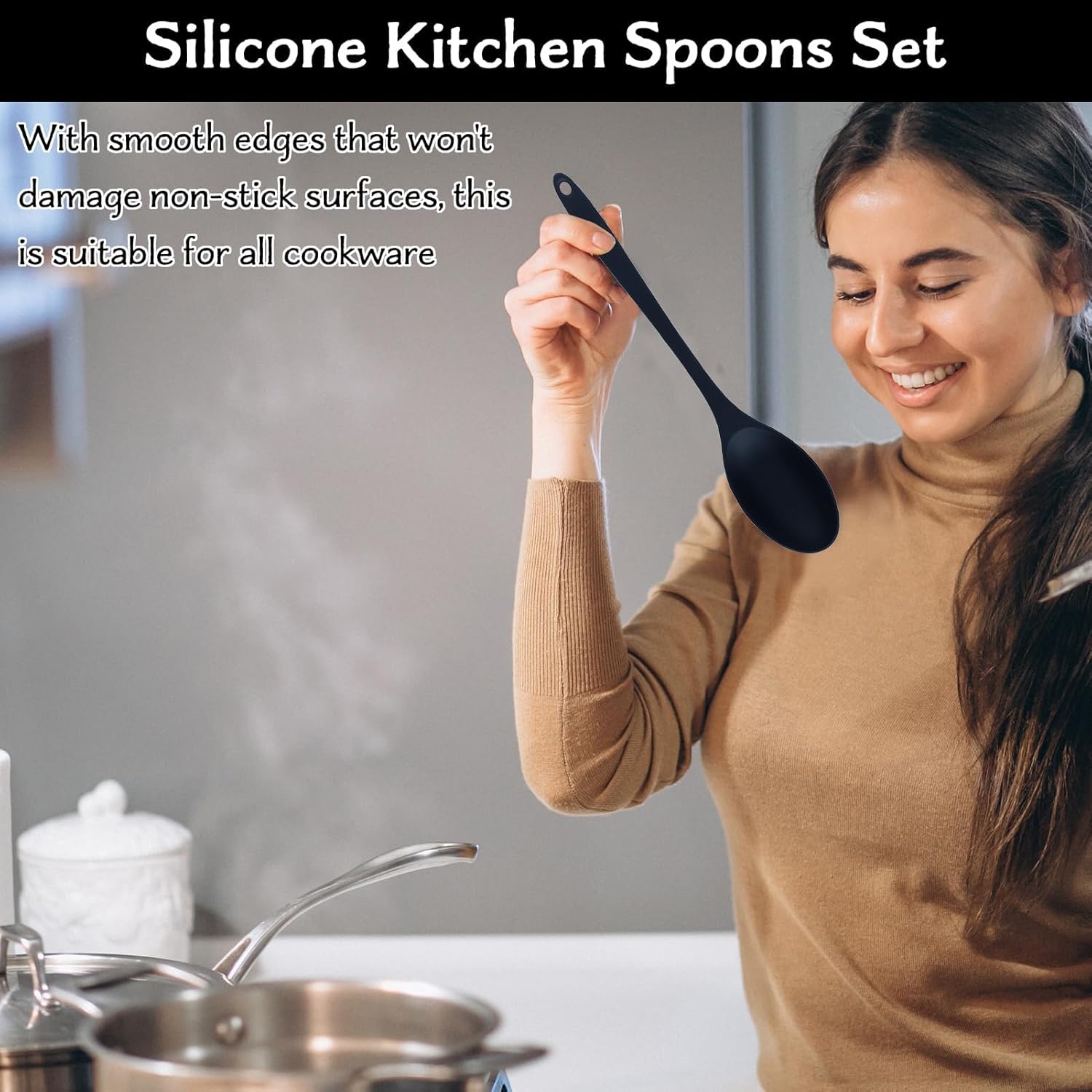 Set Utensili Cucina Silicone 4 Pezzi 27,5cm - immagine 5