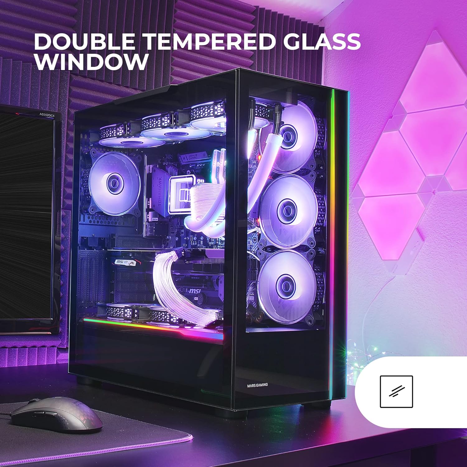 Mars Gaming MC-ULTRA - Torre Gaming Custom E-ATX XXL, Nero - immagine 2