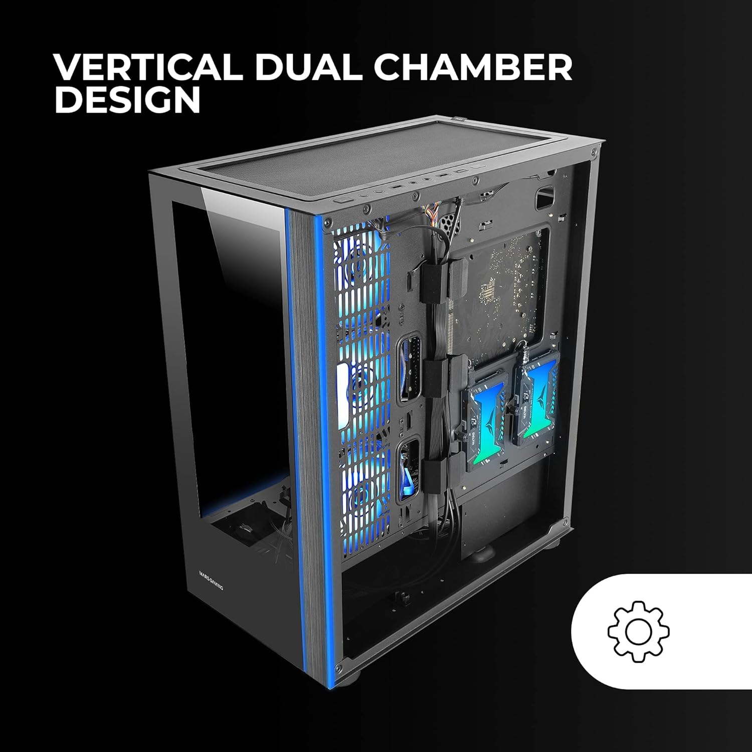 Mars Gaming MC-ULTRA - Torre Gaming Custom E-ATX XXL, Nero - immagine 5