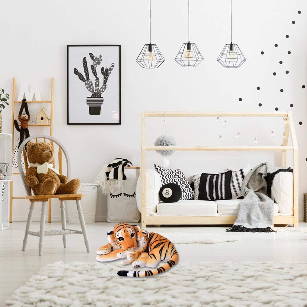 TE-Trend Peluche 2 in 1 XL Tigre 60cm, Marrone - immagine 5