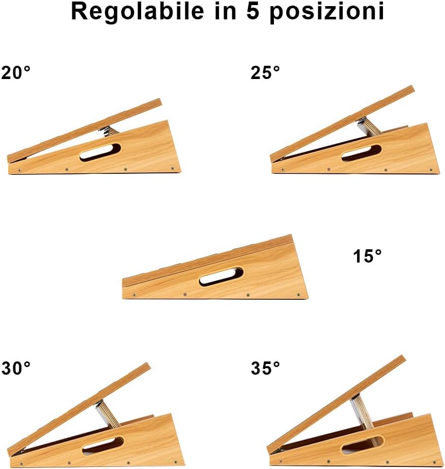 Tavola Inclinata Professionale in Legno Regolabile - immagine 6