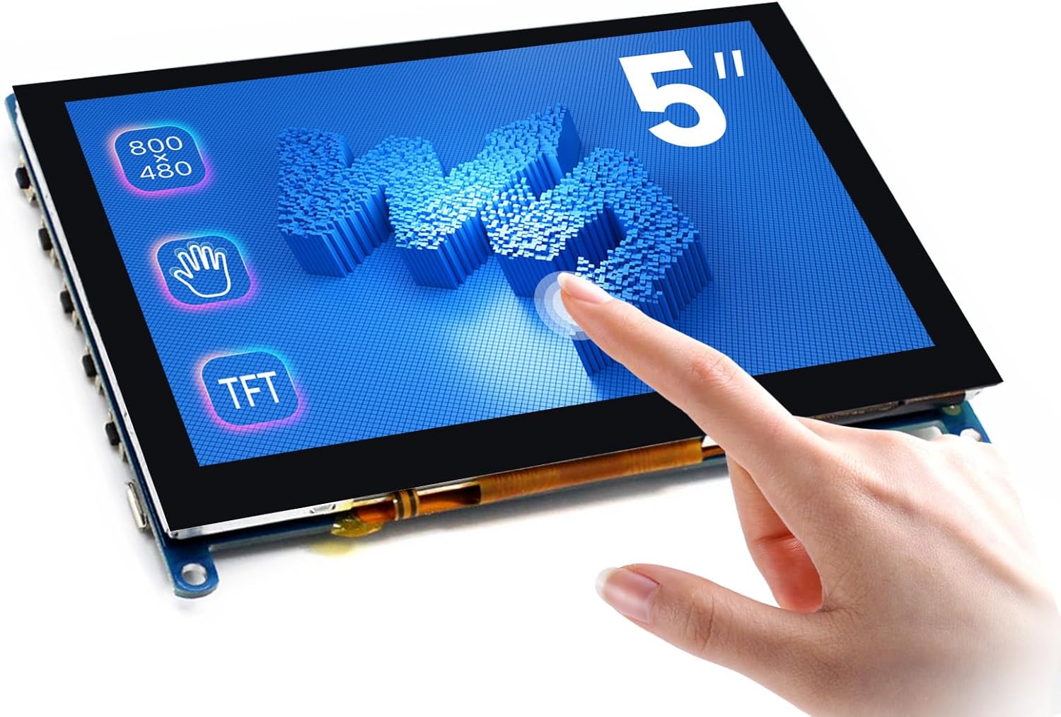 Waveshare 5 inch Display per Raspberry Pi 4 Touchscreen - immagine 1