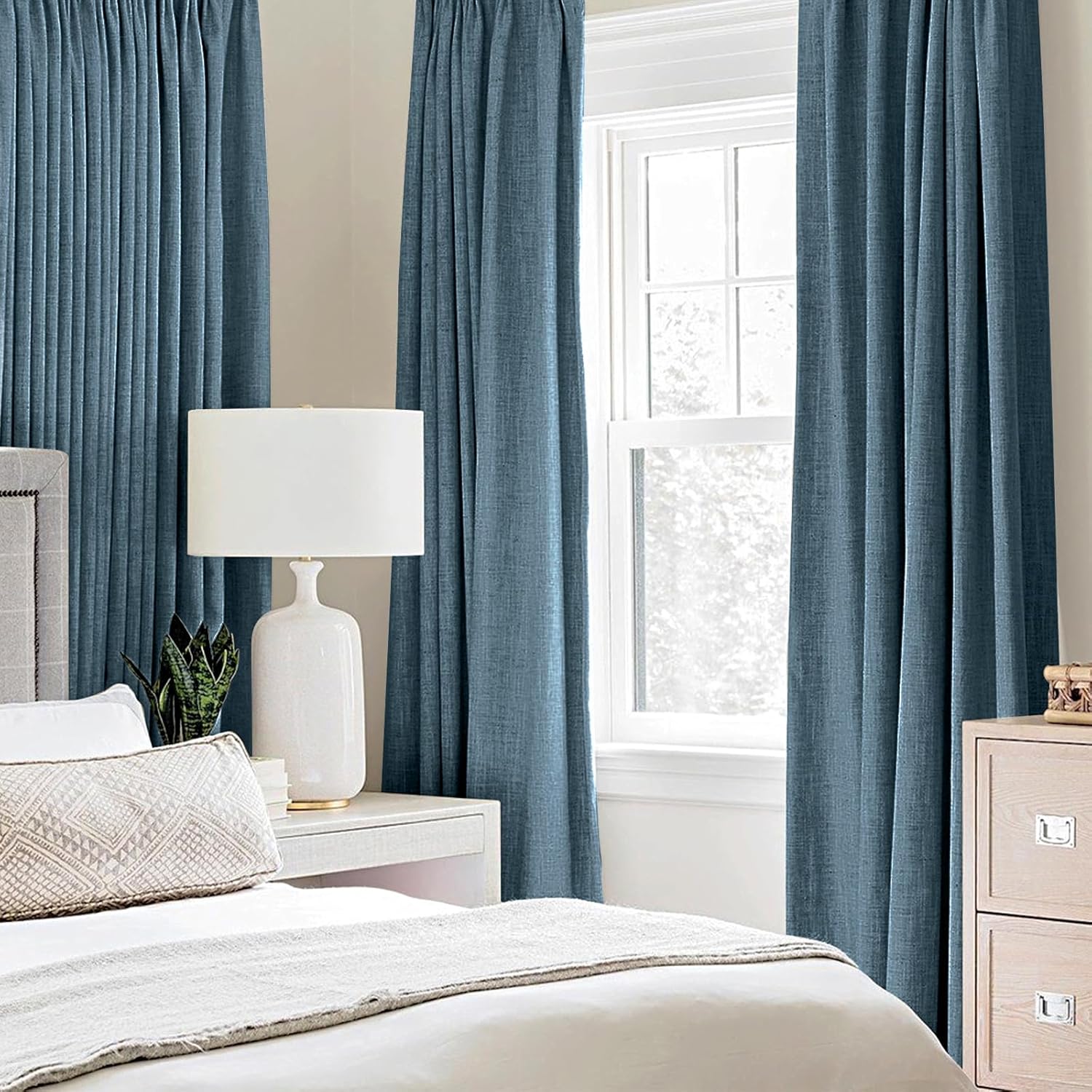 Miulee Tende Oscuranti con Occhielli, Blu (Set 2 pezzi) - immagine 2