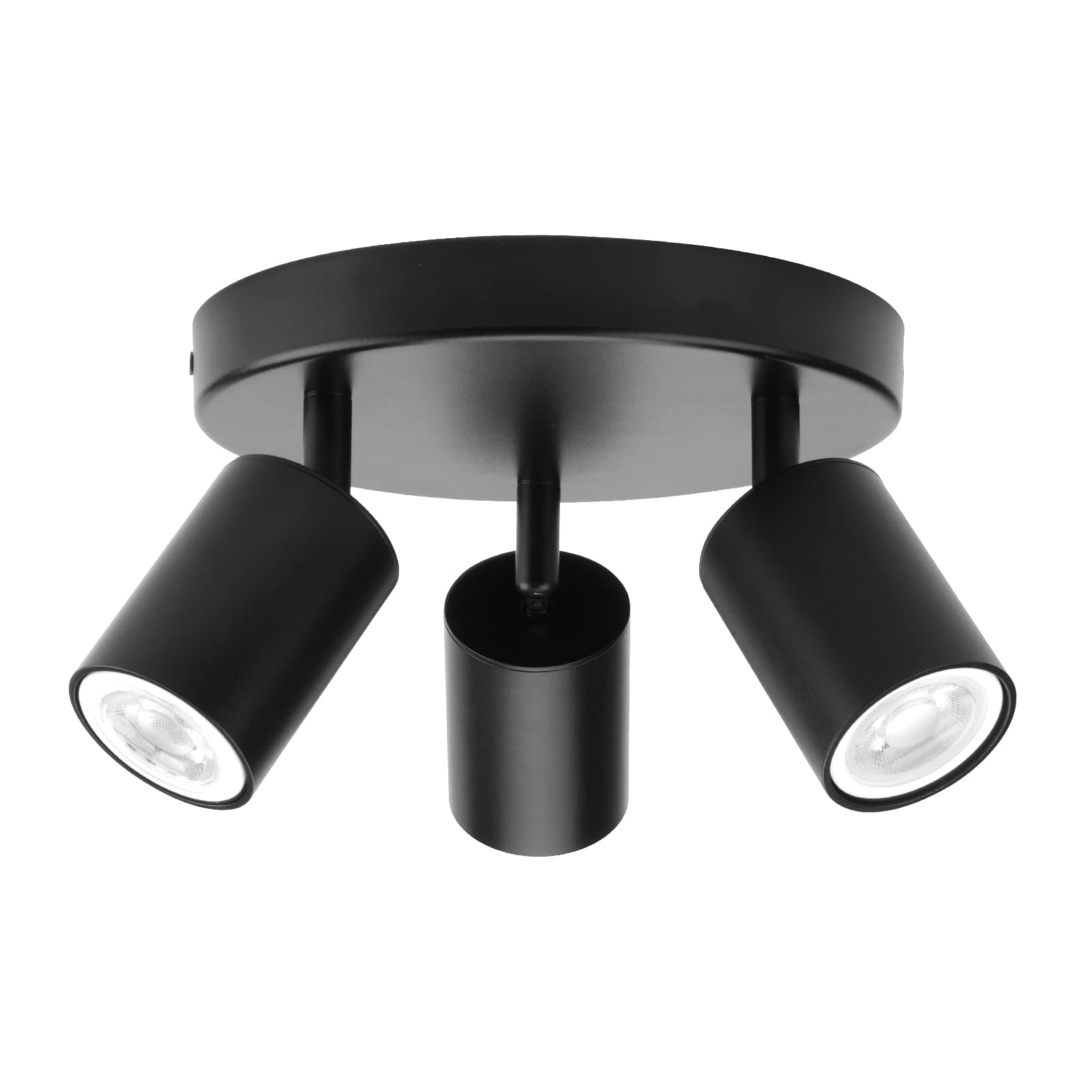 Klighten Faretti da Soffitto Orientabili Nero 3 Luci