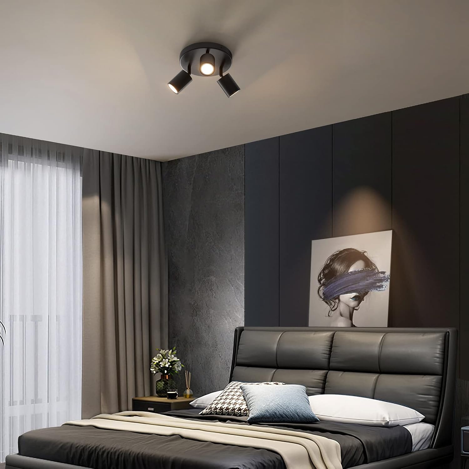 Klighten Faretti da Soffitto Orientabili Nero 3 Luci - immagine 7