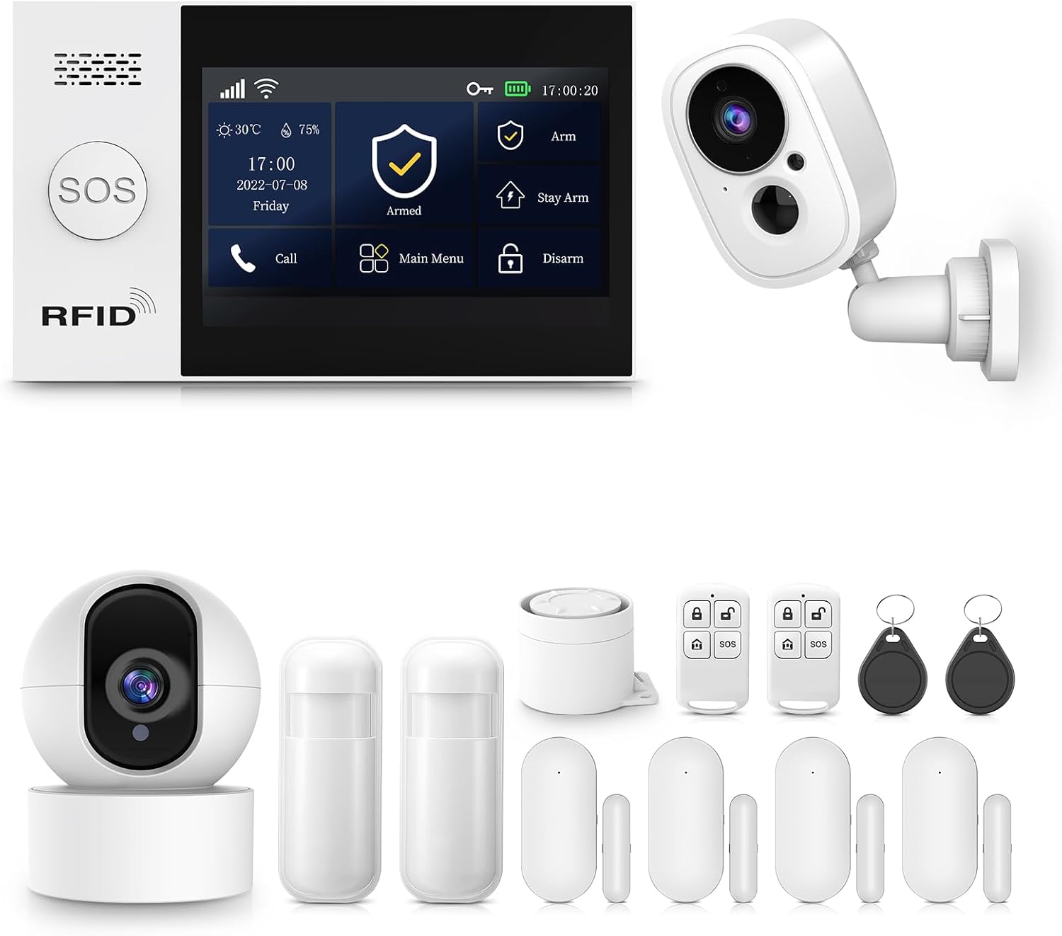 Pgst Allarme Casa Senza Fili con Telecamera e Touch Screen