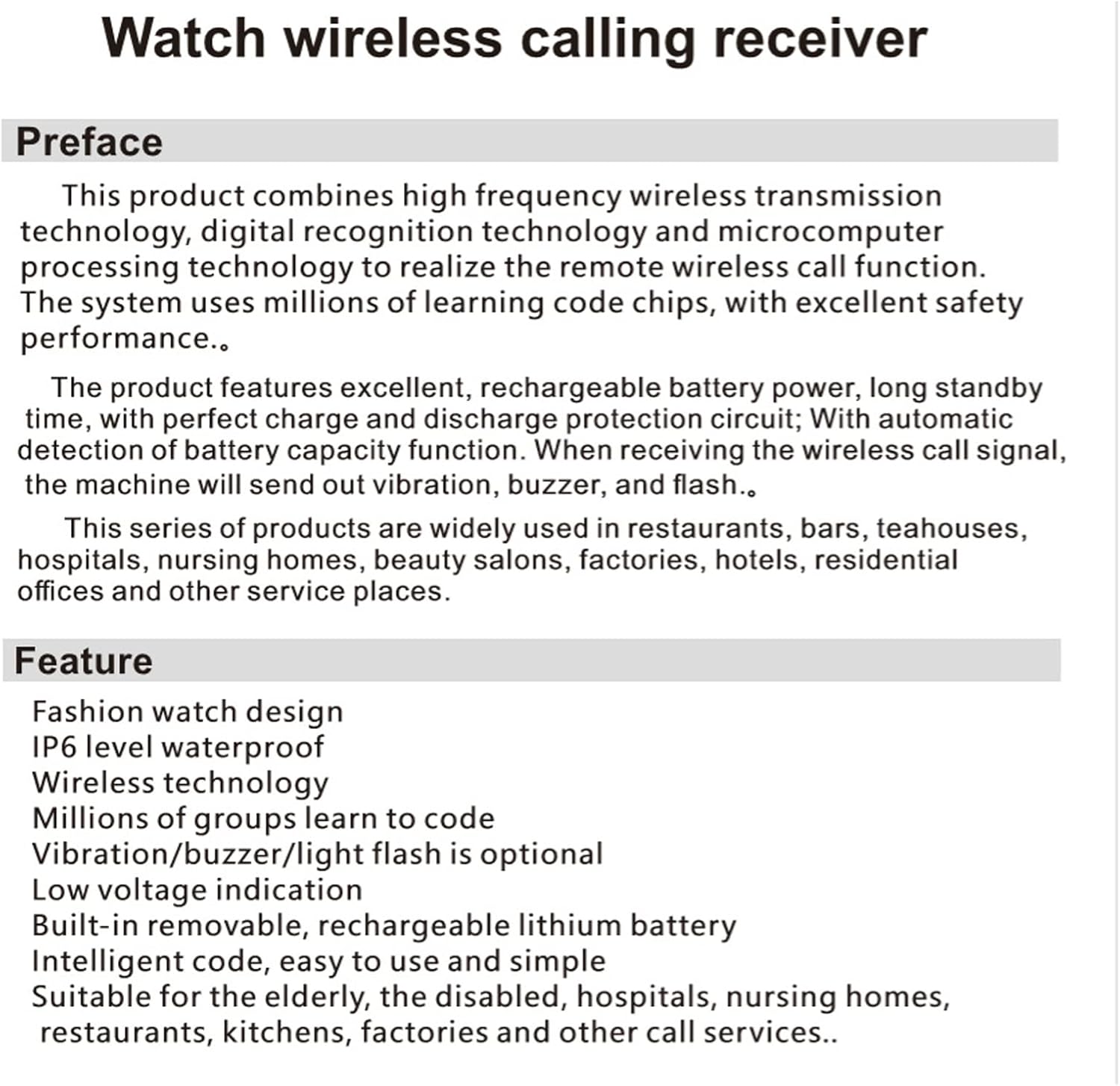 Cercapersone da Polso Wireless 433.92 MHz per Caregiver - immagine 8