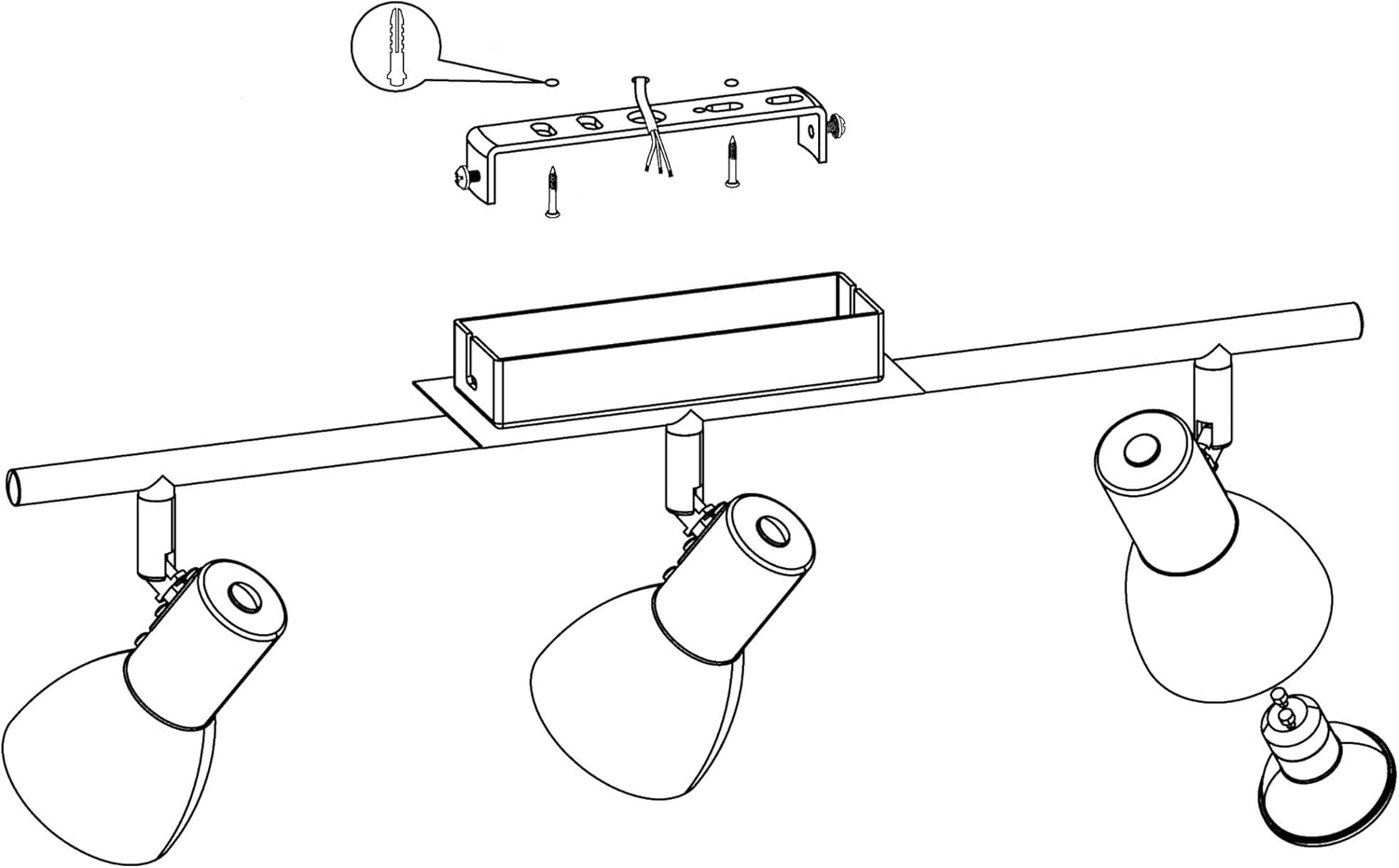Eglo 94586 travi Spotlight, Argento - immagine 5