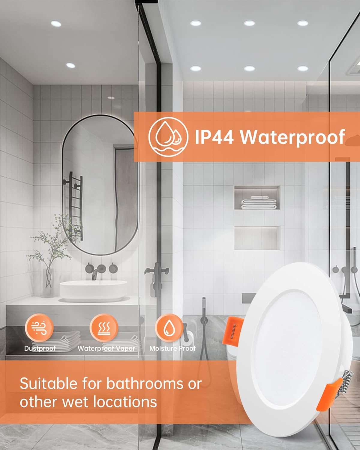 Faretti LED da Incasso per Cartongesso 5W 450LM (20 Pezzi) - immagine 5