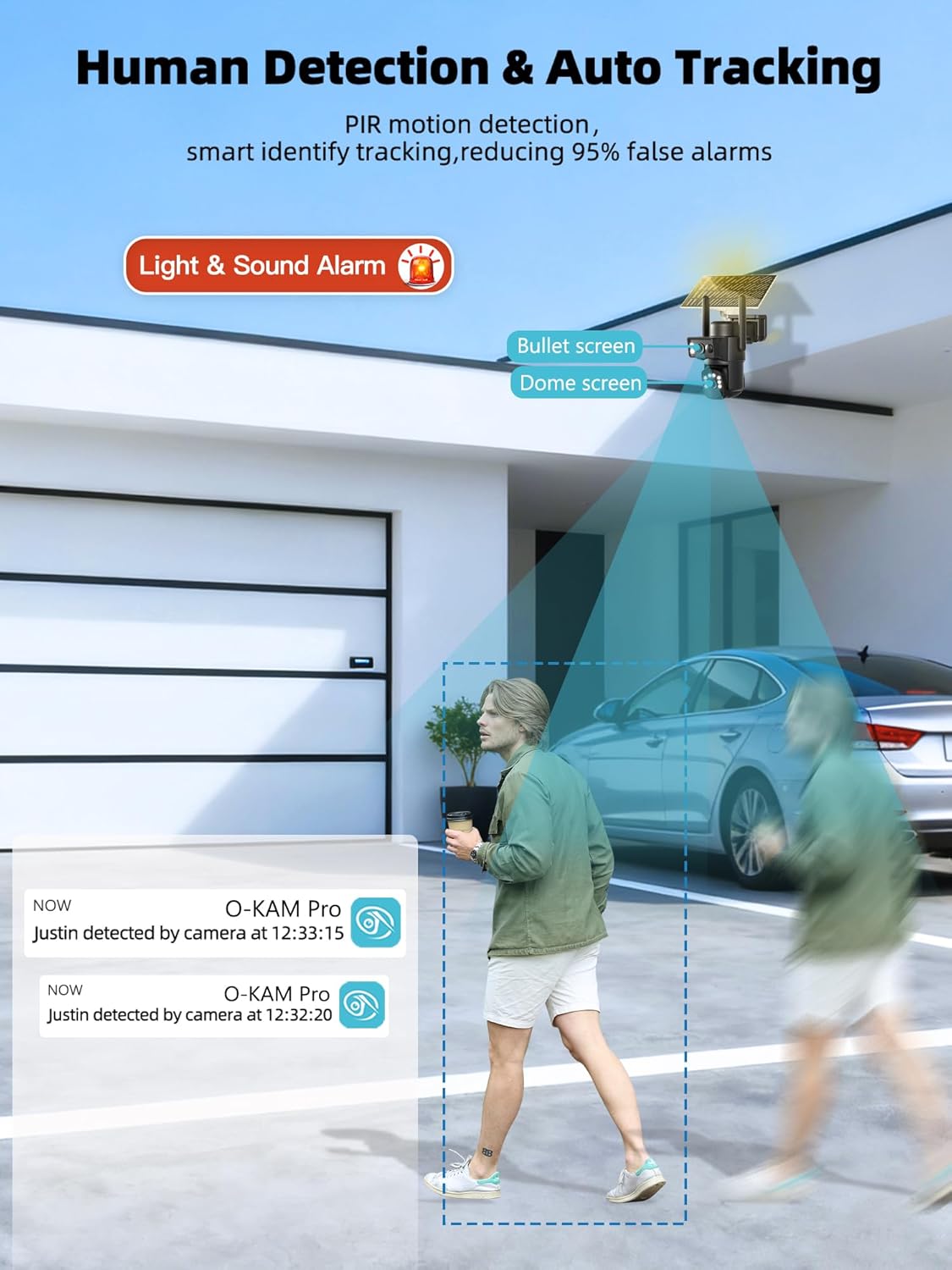 Telecamera Wi-Fi Esterno 4K con Pannello Solare PTZ - immagine 3