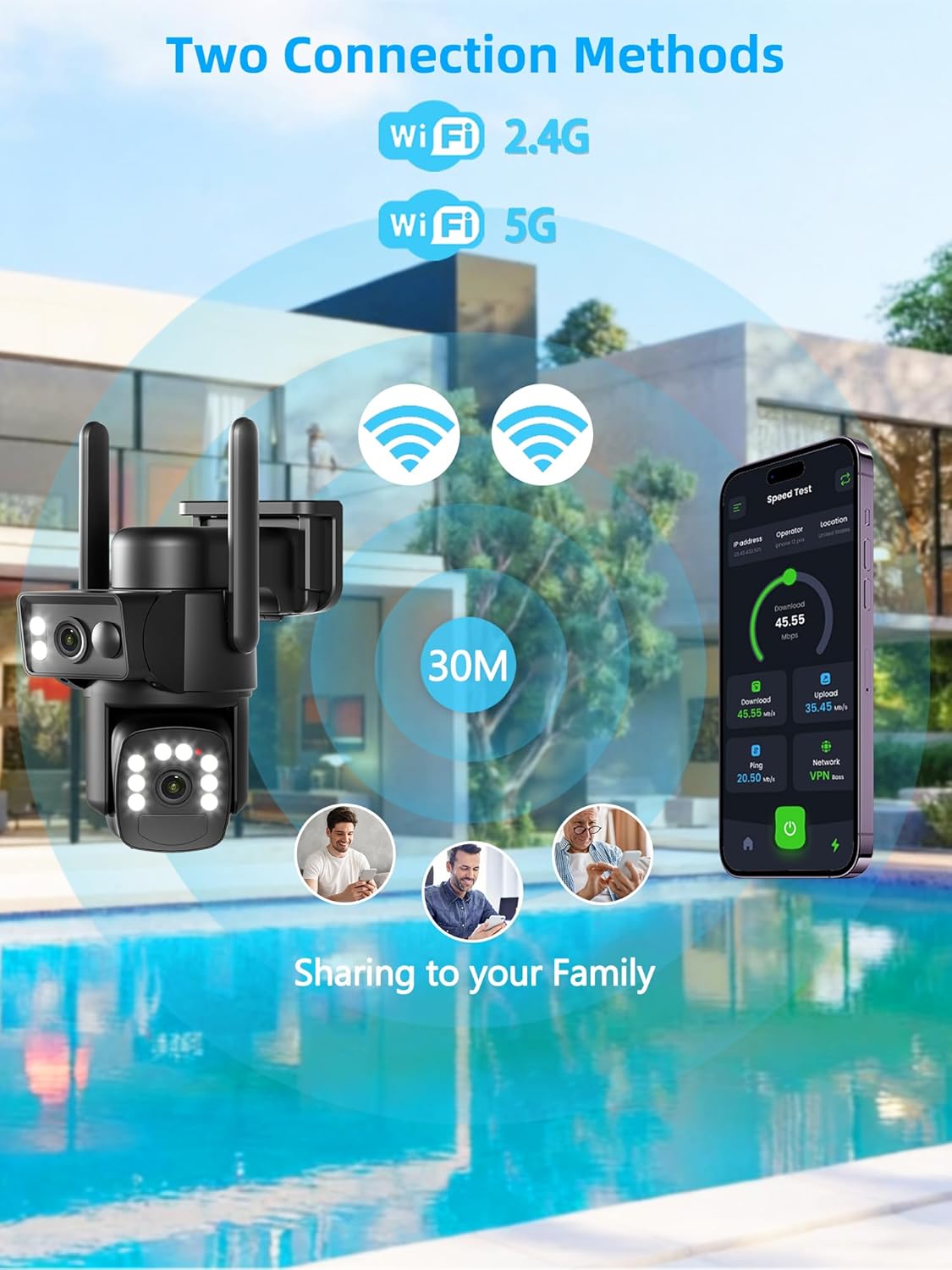 Telecamera Wi-Fi Esterno 4K con Pannello Solare PTZ - immagine 6