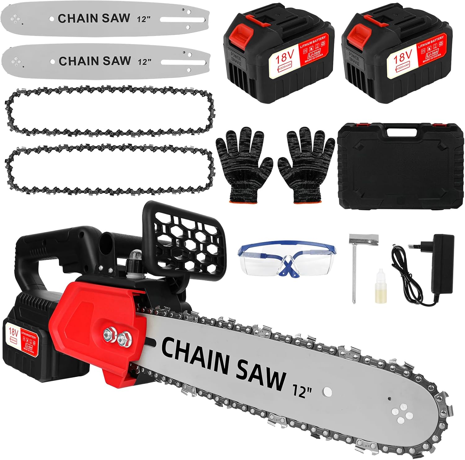 Motosega a Batteria 9000mAh 12 Pollici 1000W