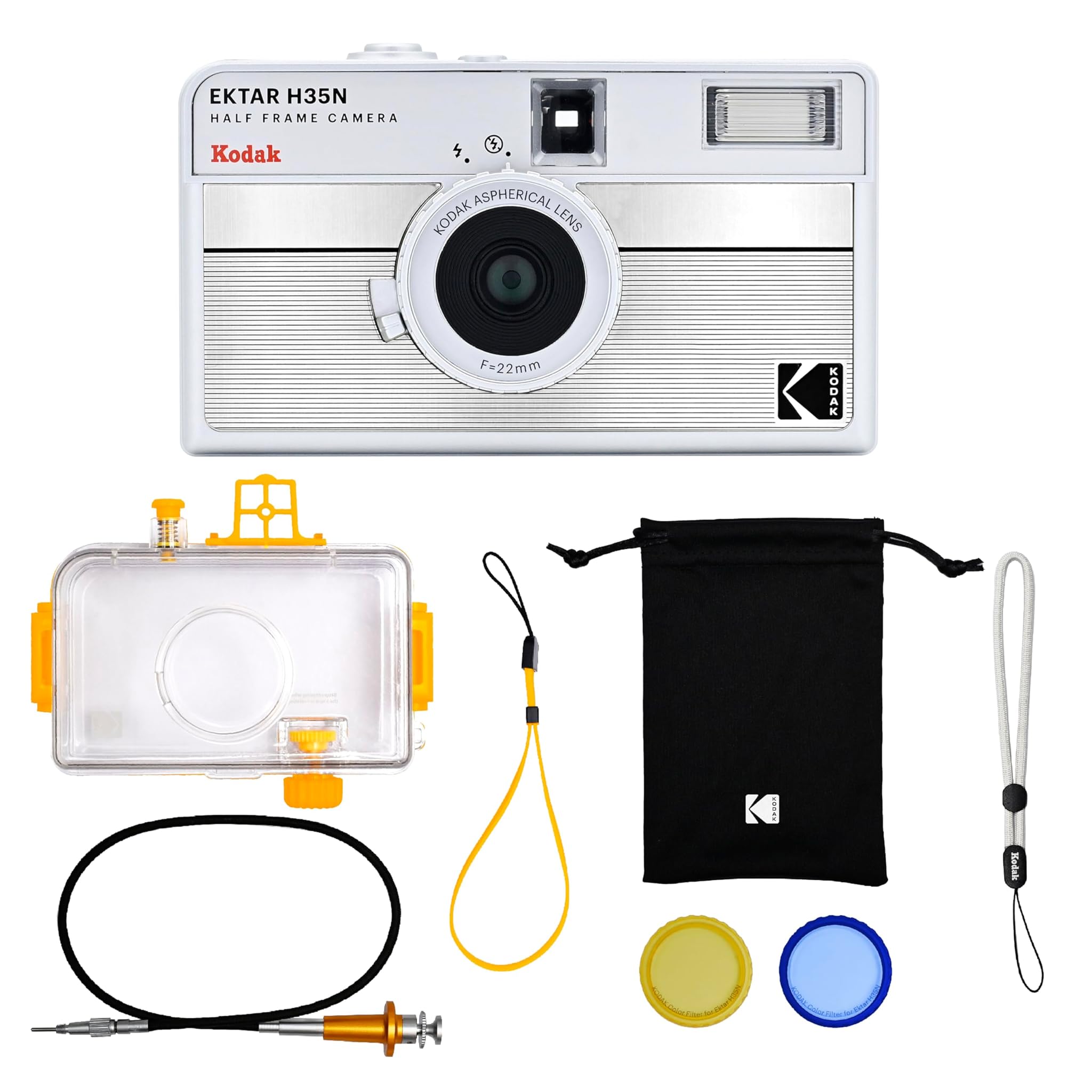 Kodak EKTAR H35N Half Frame Film Camera Kit Premium, Argento
