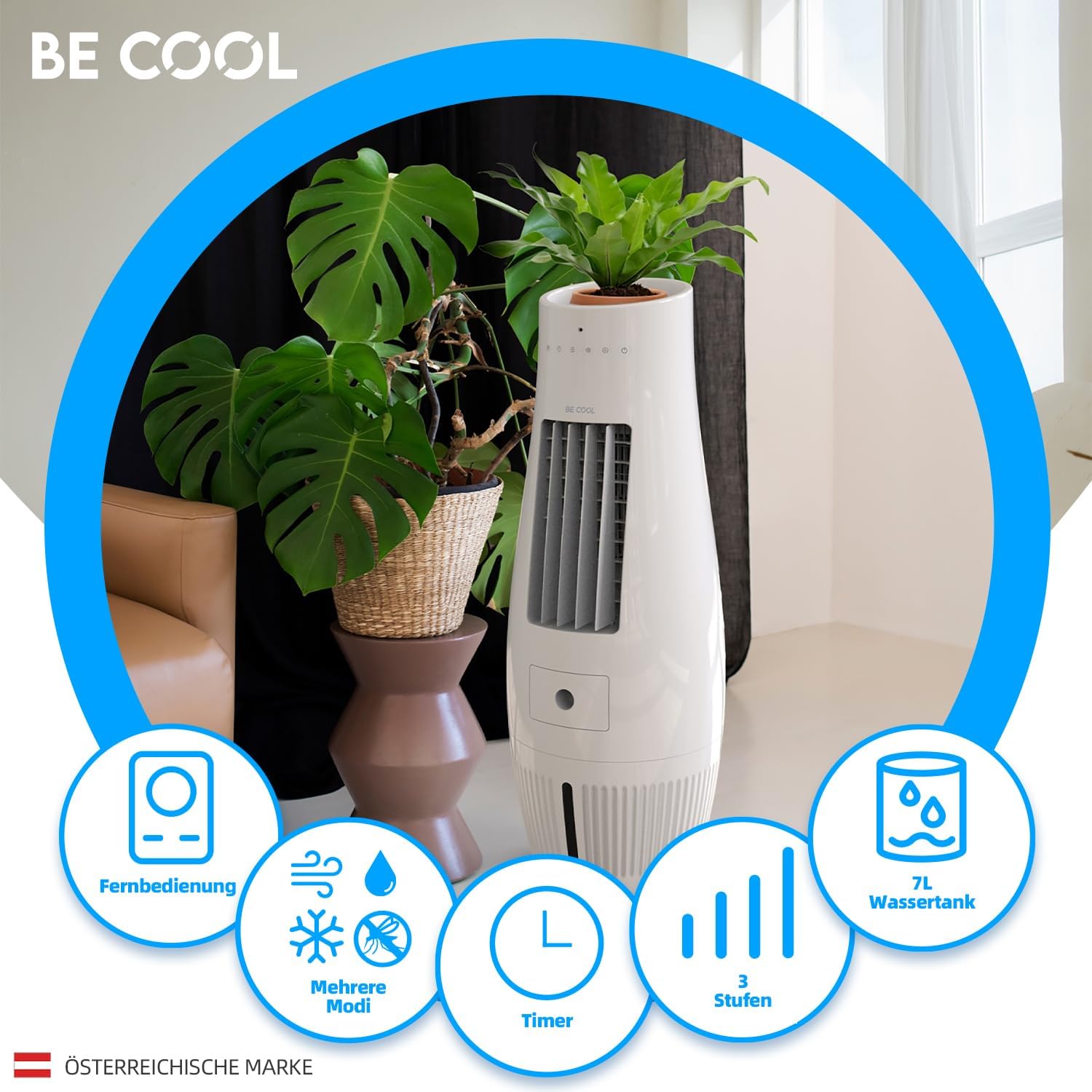 Be Cool Raffreddatore d'Aria Design 6 in 1 50W - immagine 2