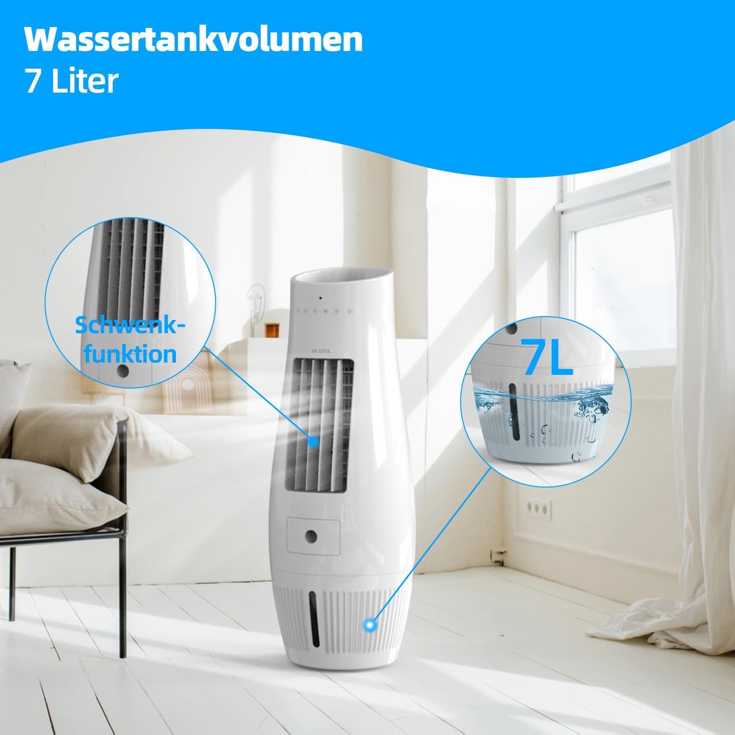 Be Cool Raffreddatore d'Aria Design 6 in 1 50W - immagine 3