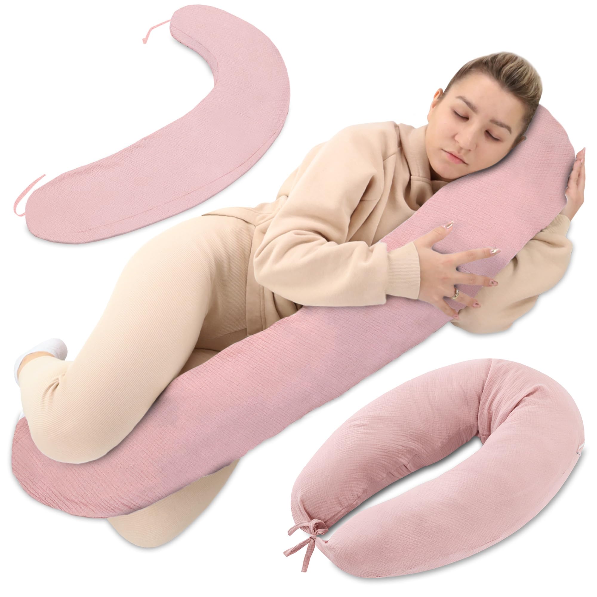 Cuscino Allattamento e Gravidanza Mussola 190cm