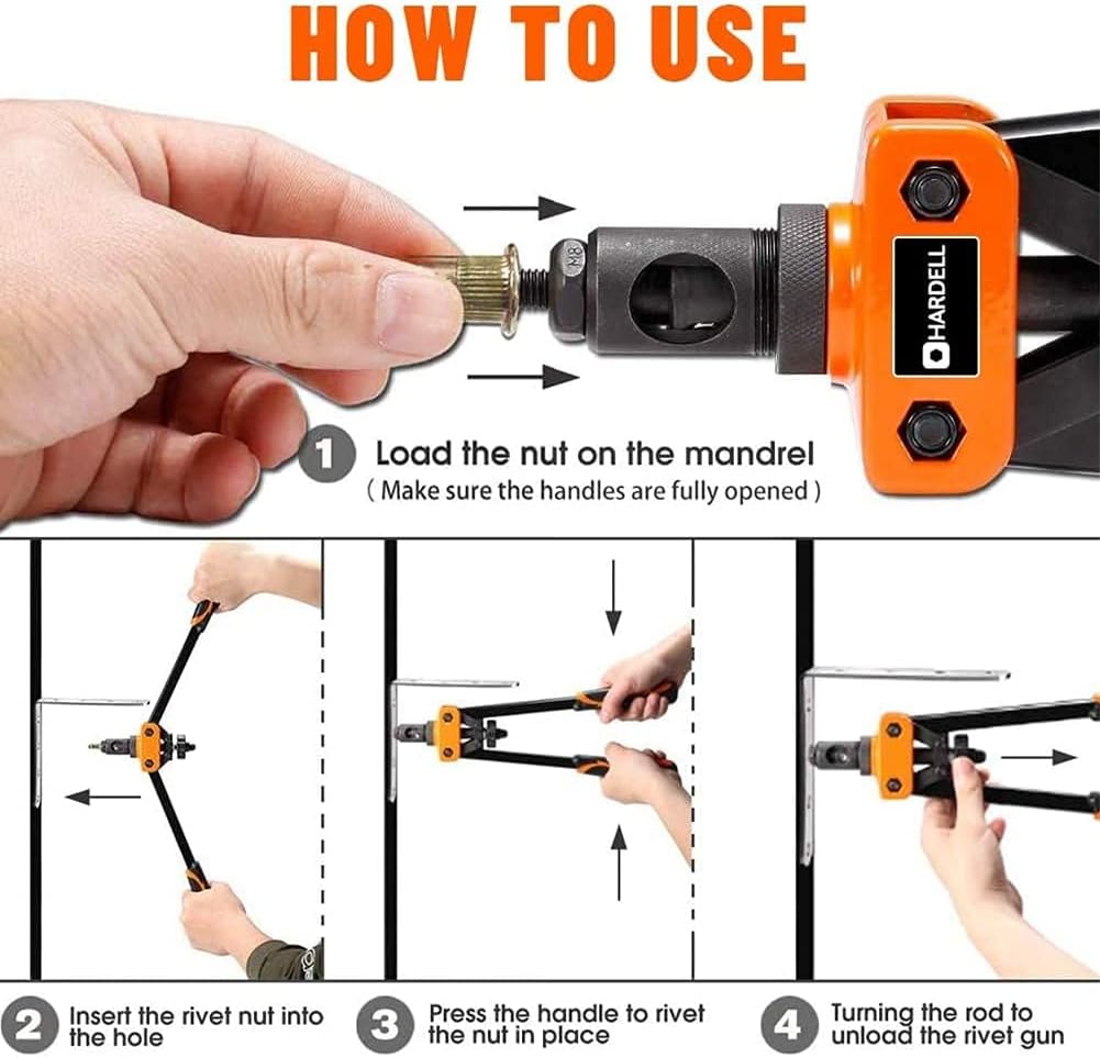 HARDE Rivettatrice Per Trapano Manuale 14" - immagine 3