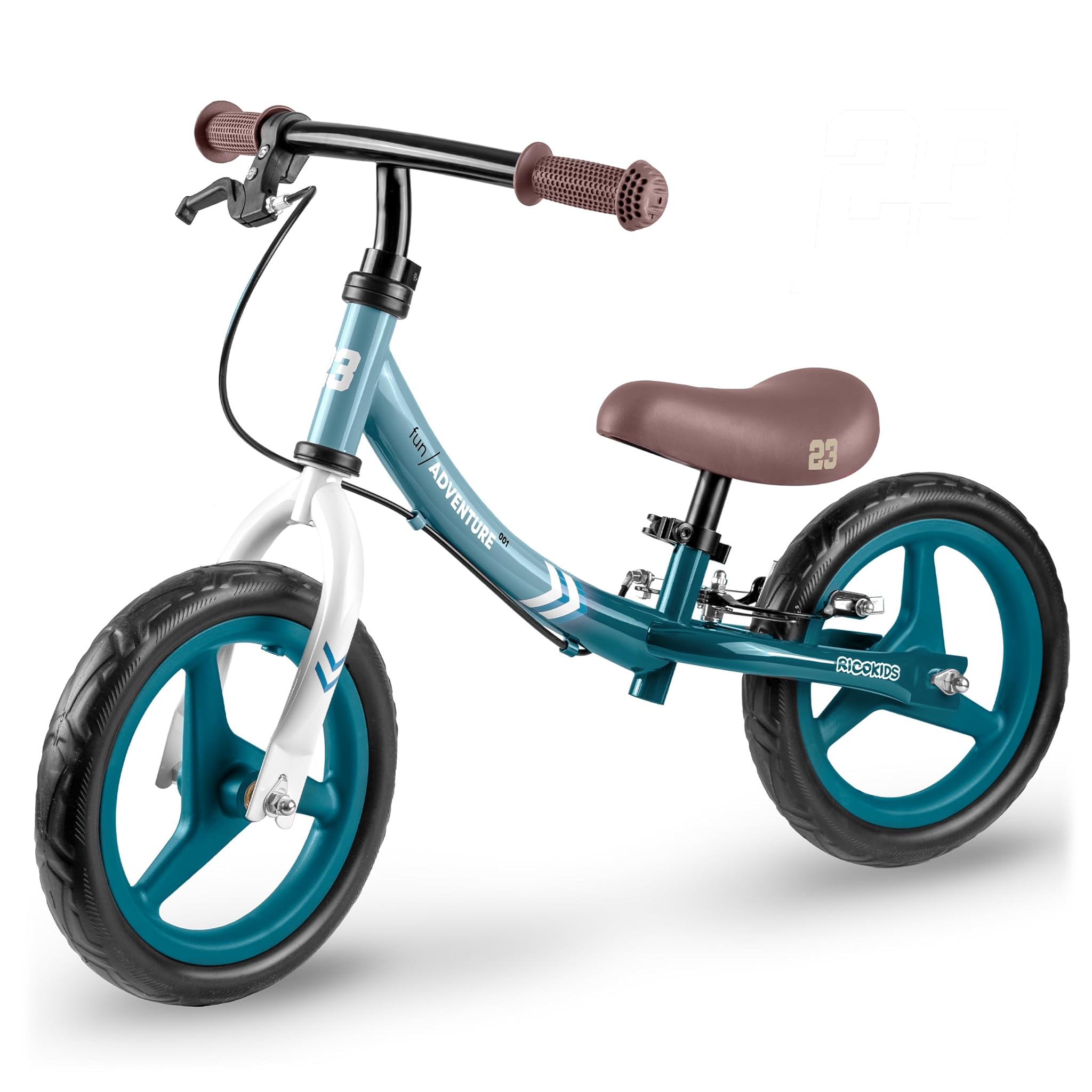 Ricokids Bicicletta senza Pedali per 1 Anno, Blu Bianco