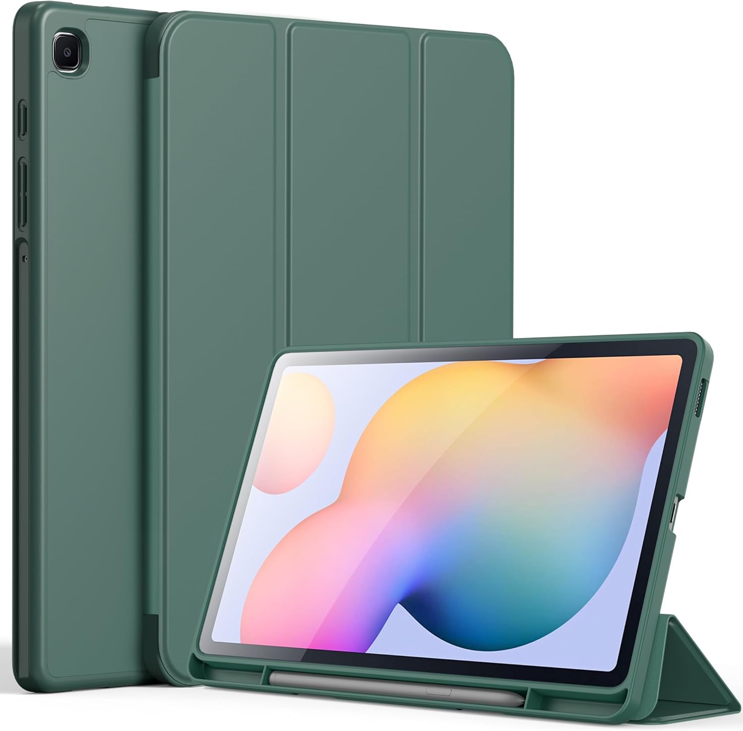 Cacoe Custodia Cover per Samsung Galaxy Tab S6 Lite 10.4", Verde - immagine 1