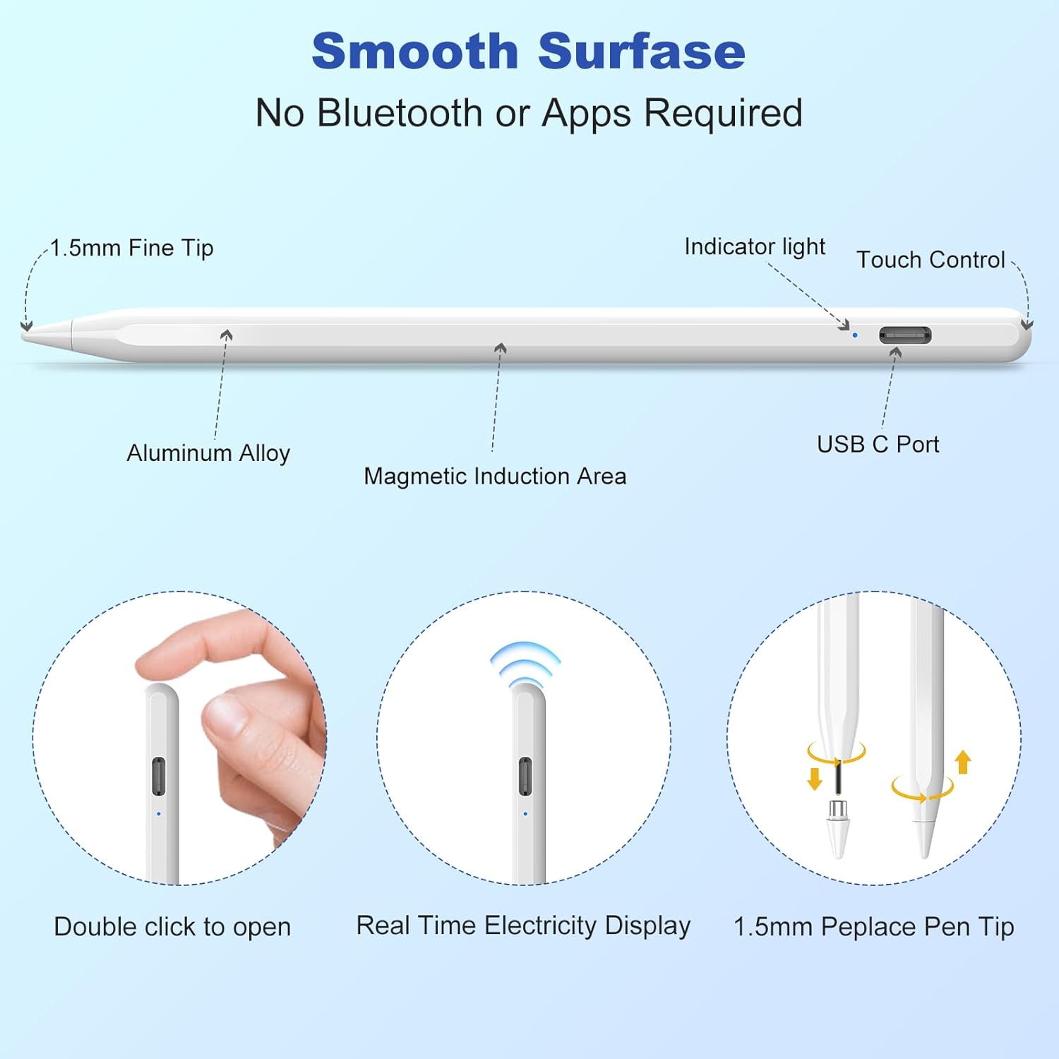 Kbcase Stylus Pen Tablet Android con 3 Punte - immagine 8