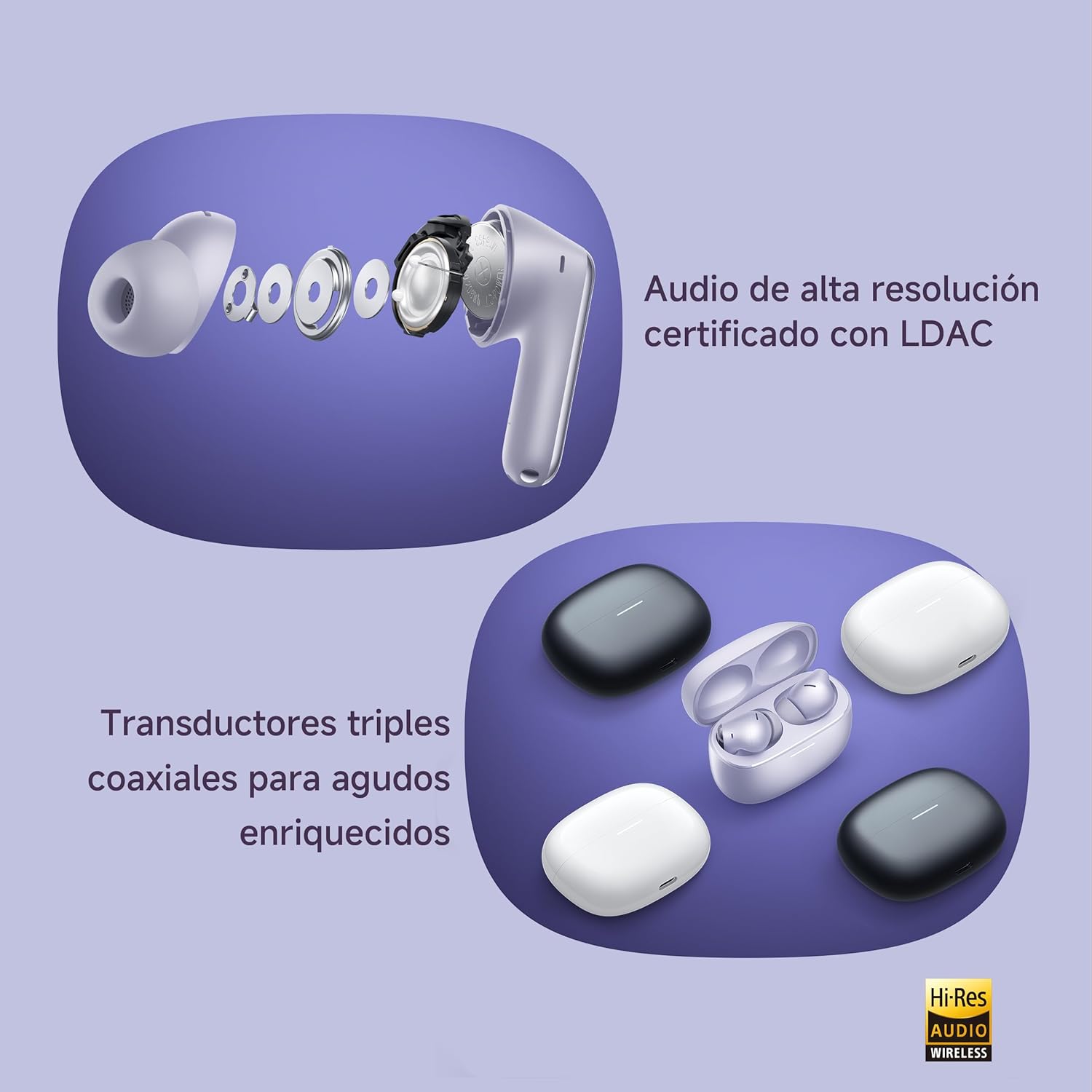 Xiaomi Redmi Buds 6 Pro - Cuffie Bluetooth ANC, Nero - immagine 2