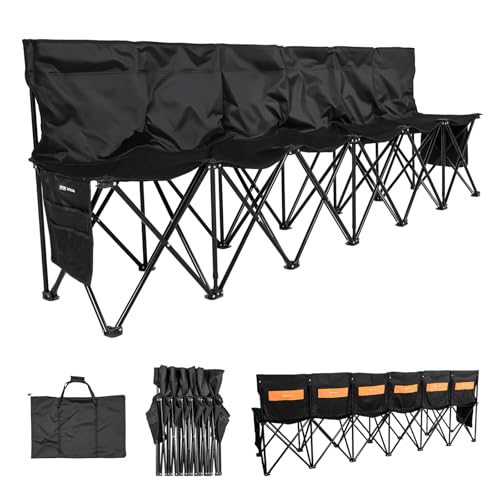 VEVOR Panca da Campeggio Pieghevole Portatile, Nera