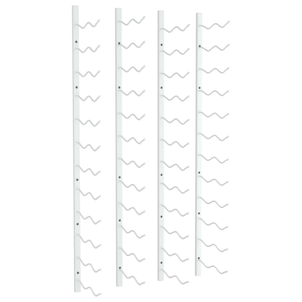 vidaXL Portavini da Parete per 24 Bottiglie 2 pz Bianchi in Ferro