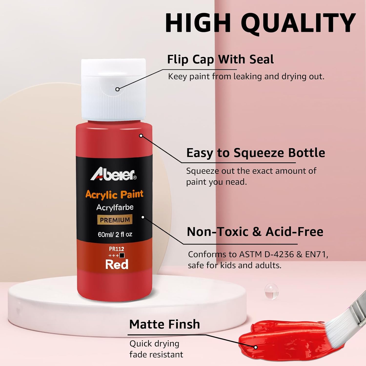 Abeier Set Colori Acrilici 56 Colori x 60ml - immagine 3