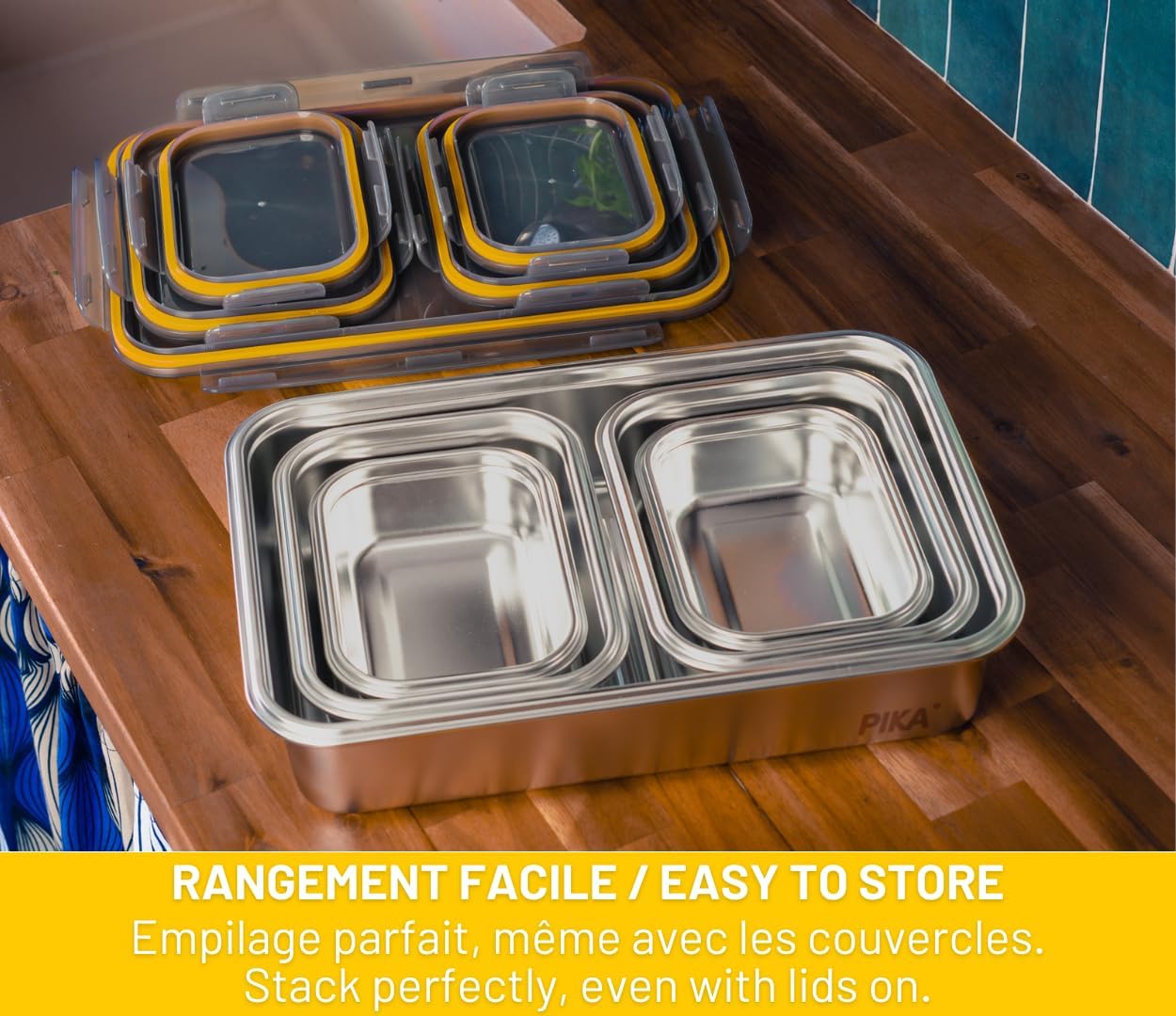 Pika Set Contenitori Alimentari Acciaio Inox - immagine 5