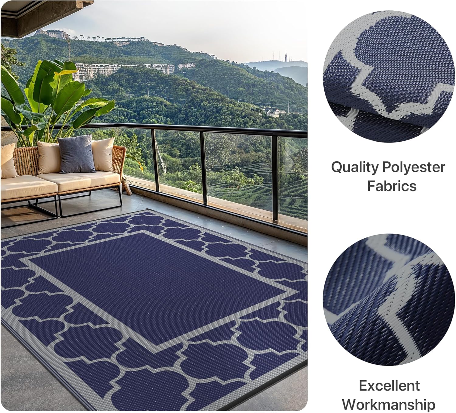 Genimo Tappeto da Esterno Impermeabile e Lavabile - immagine 3