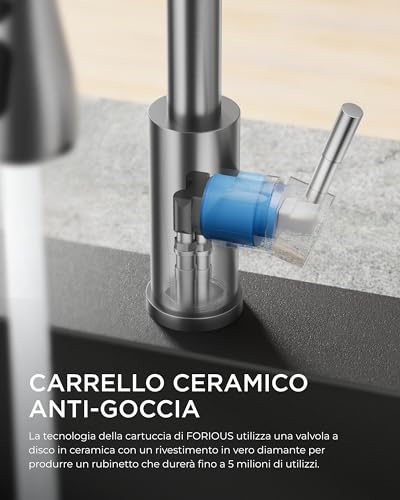 Forious Rubinetto Lavello Cucina con Doccetta Estraibile - immagine 4