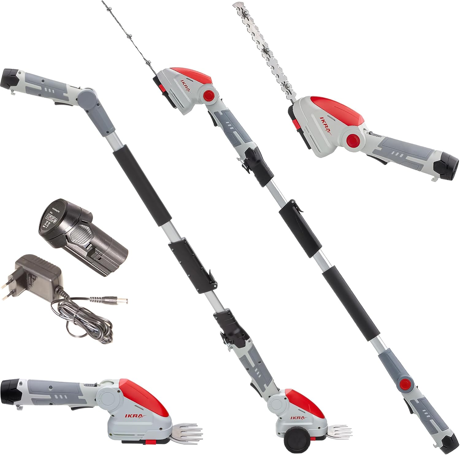 Ikra Cesoie Erba e Arbusti Telescopiche Senza Cavo IGBS 1210 F