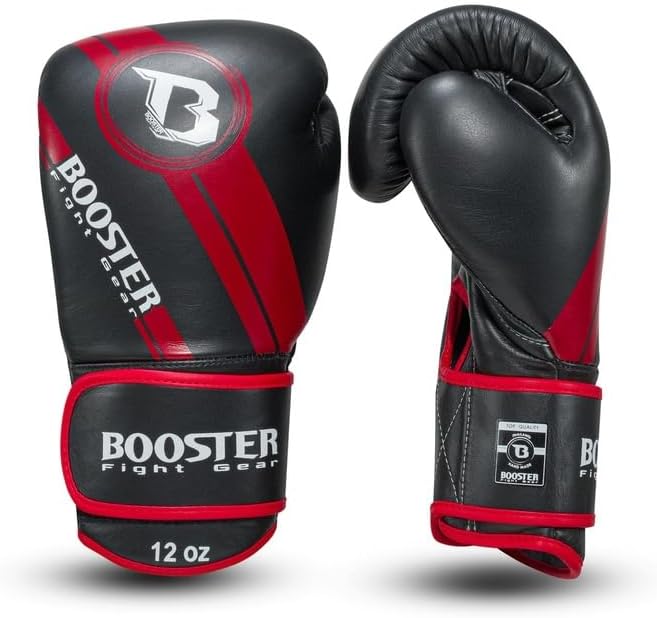 Booster Guanti Boxe BGL-1 V3 Nero/Rosso, Once:14 oz - immagine 2